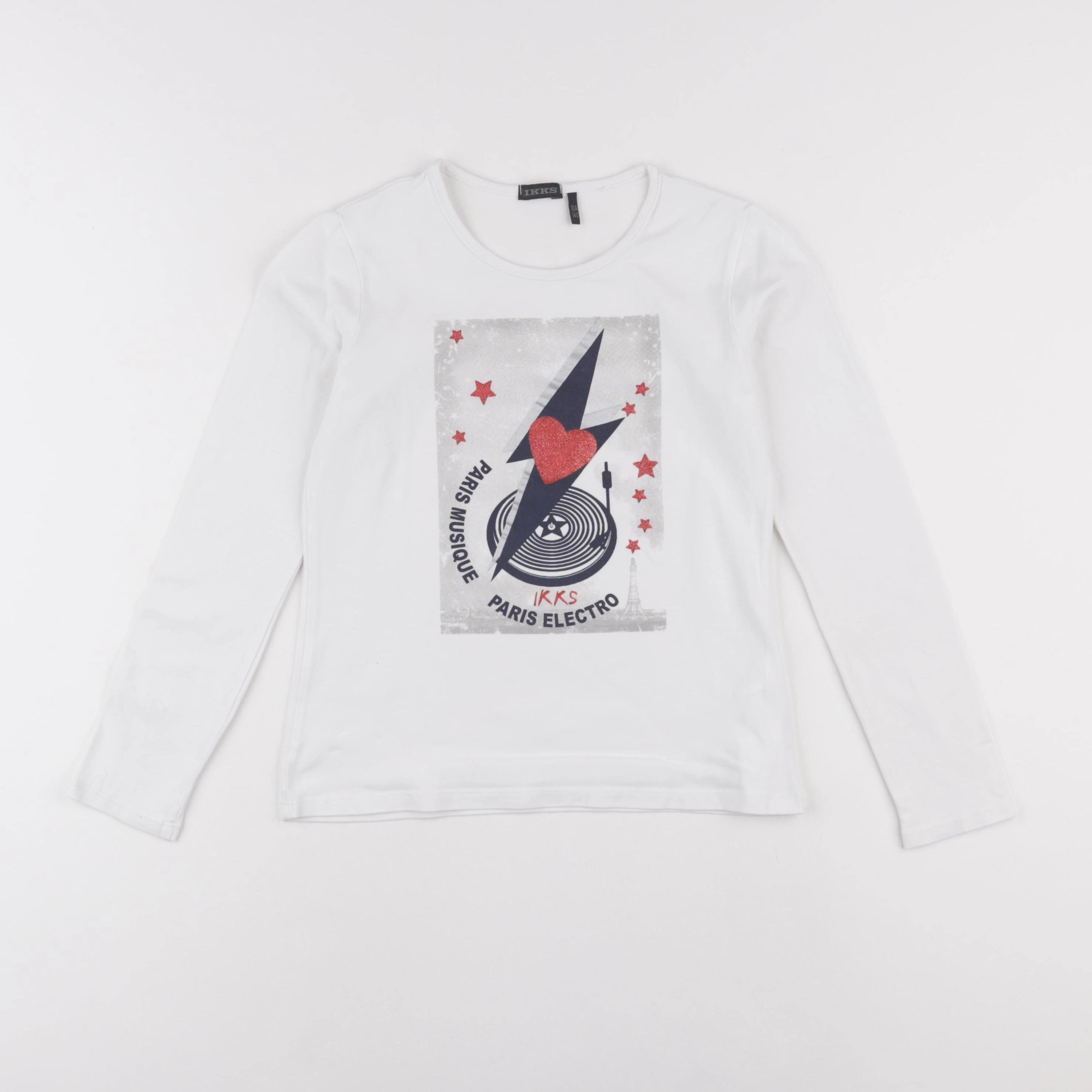 IKKS - tee-shirt blanc - 10 ans