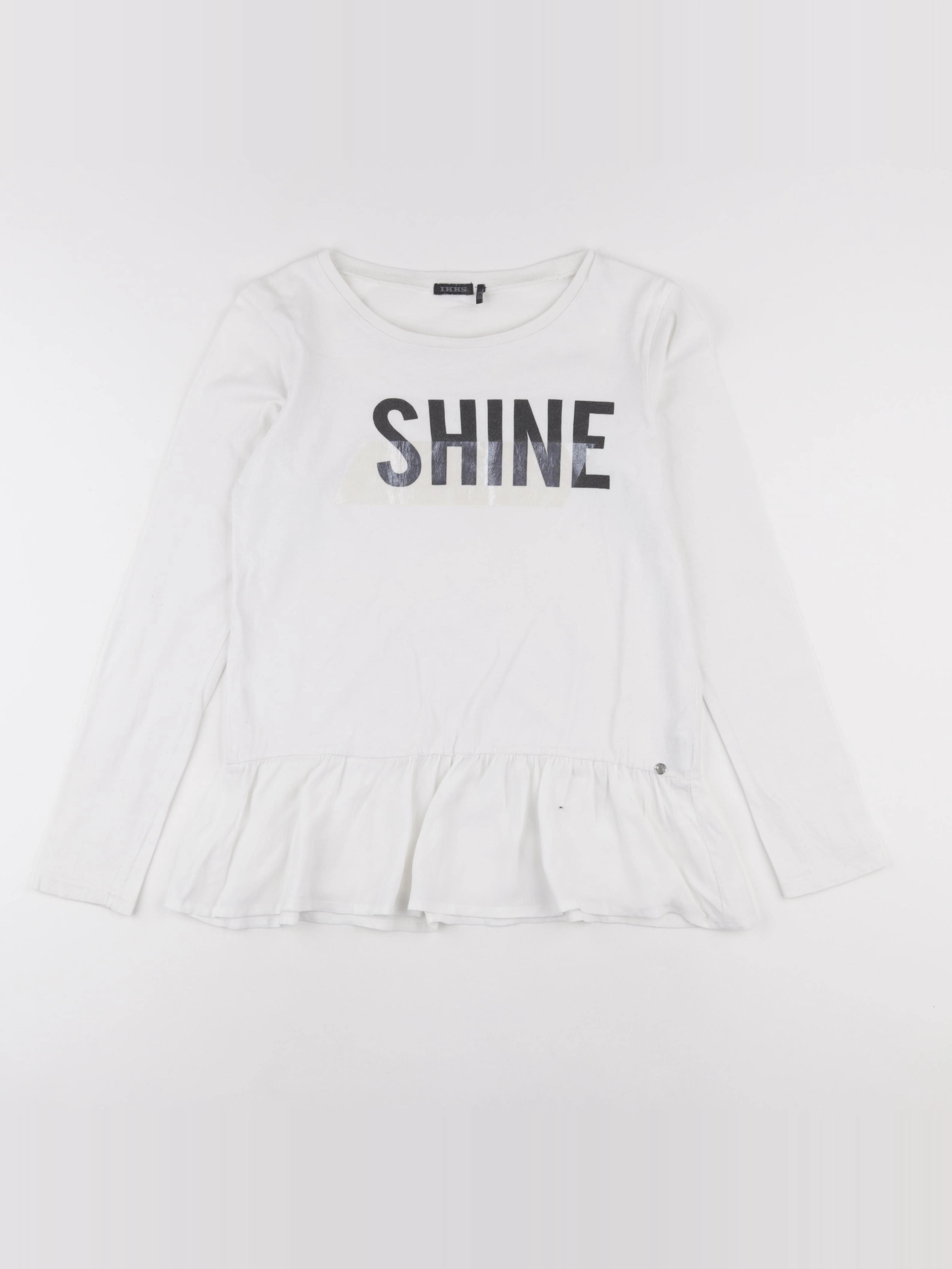 IKKS - tee-shirt blanc, bleu - 12 ans