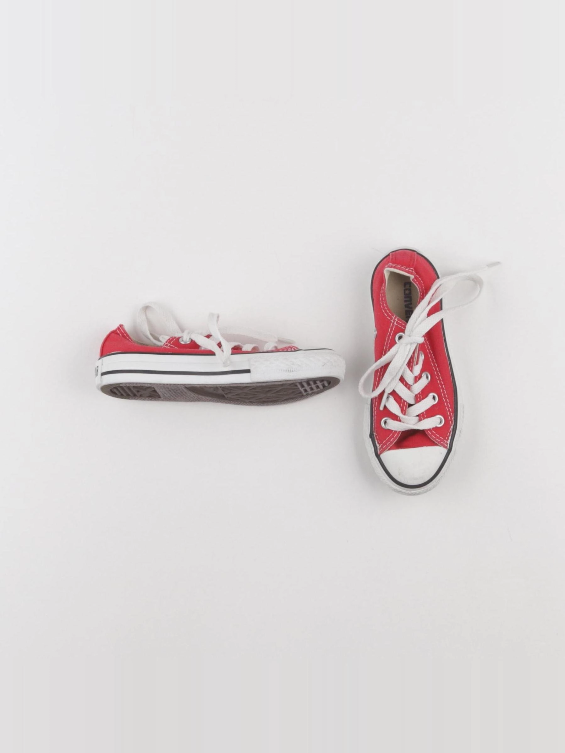 Converse - tennis à scratch/ lacets rouge - pointure 27
