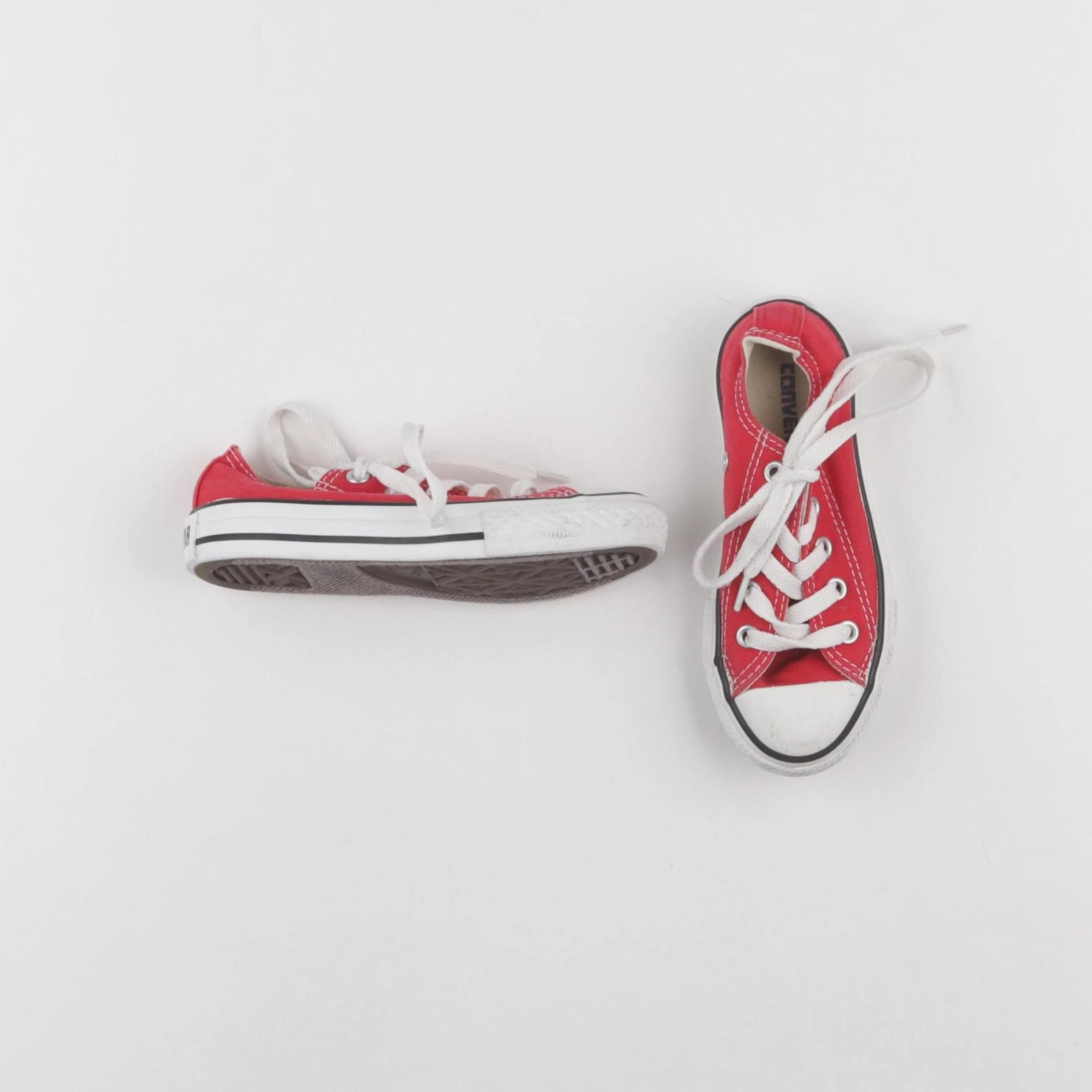 Converse - tennis à scratch/ lacets rouge - pointure 27