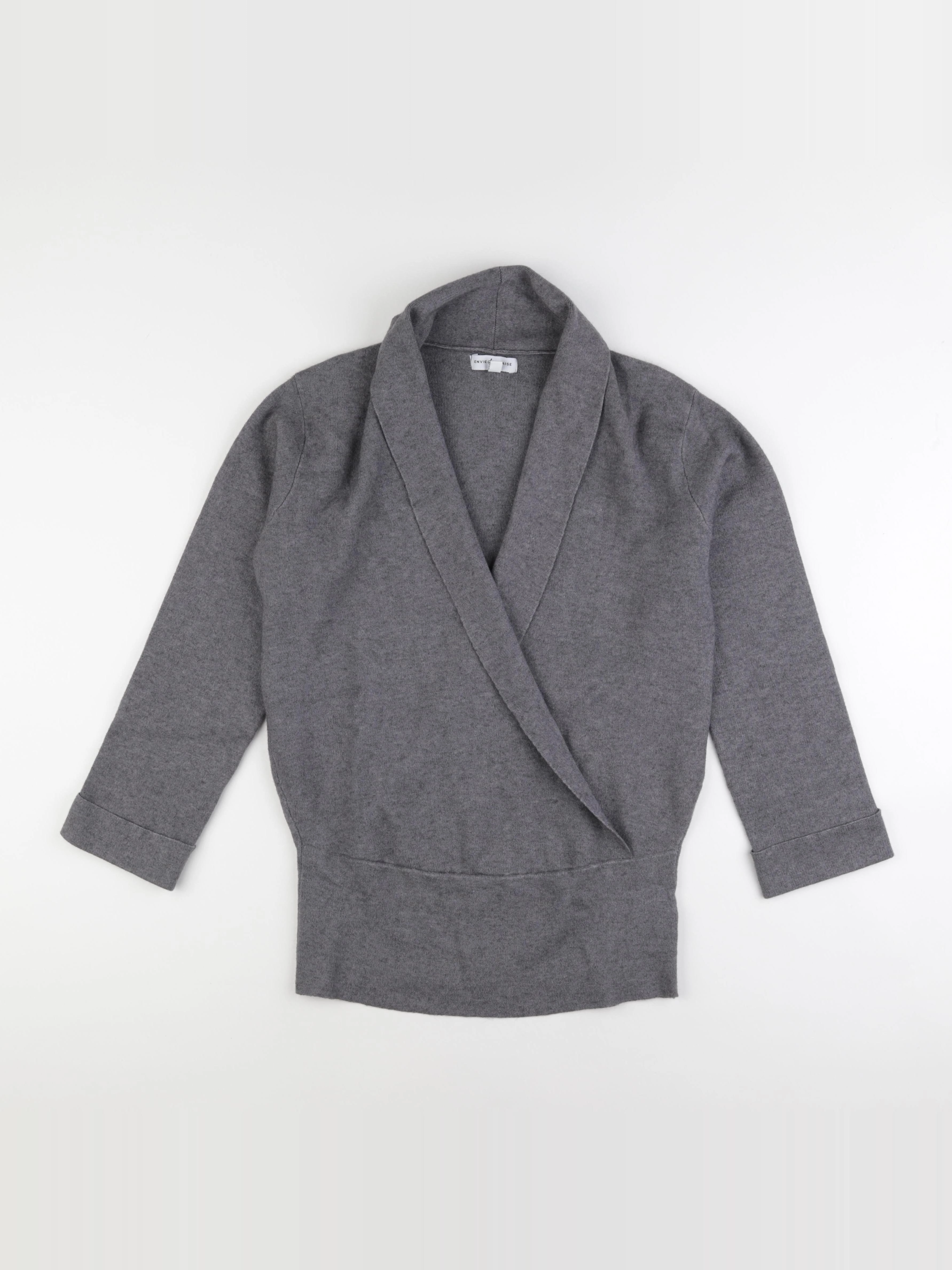 Envie de fraise - pull allaitement, grossesse gris - 34 à 36