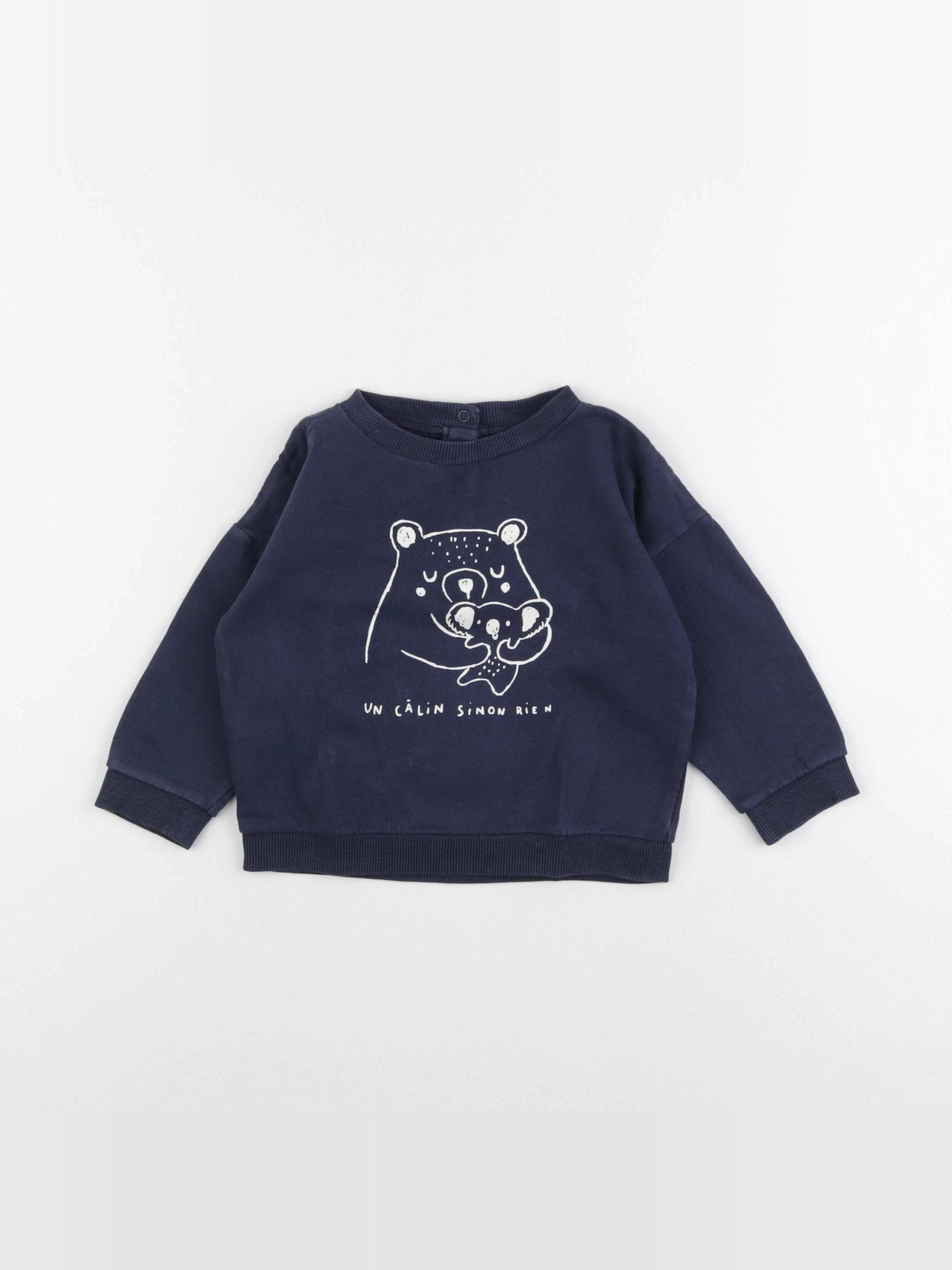 Vertbaudet - sweat bleu - 18 mois