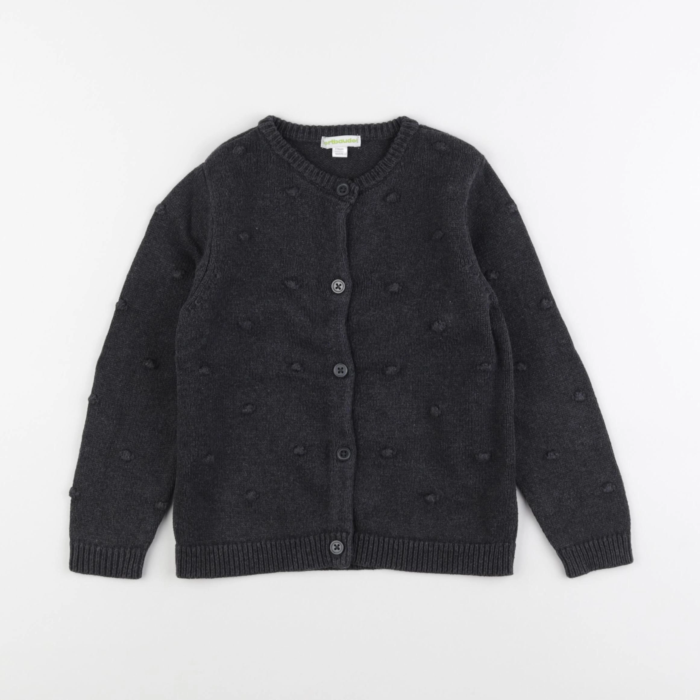 Vertbaudet - gilet gris - 6 ans