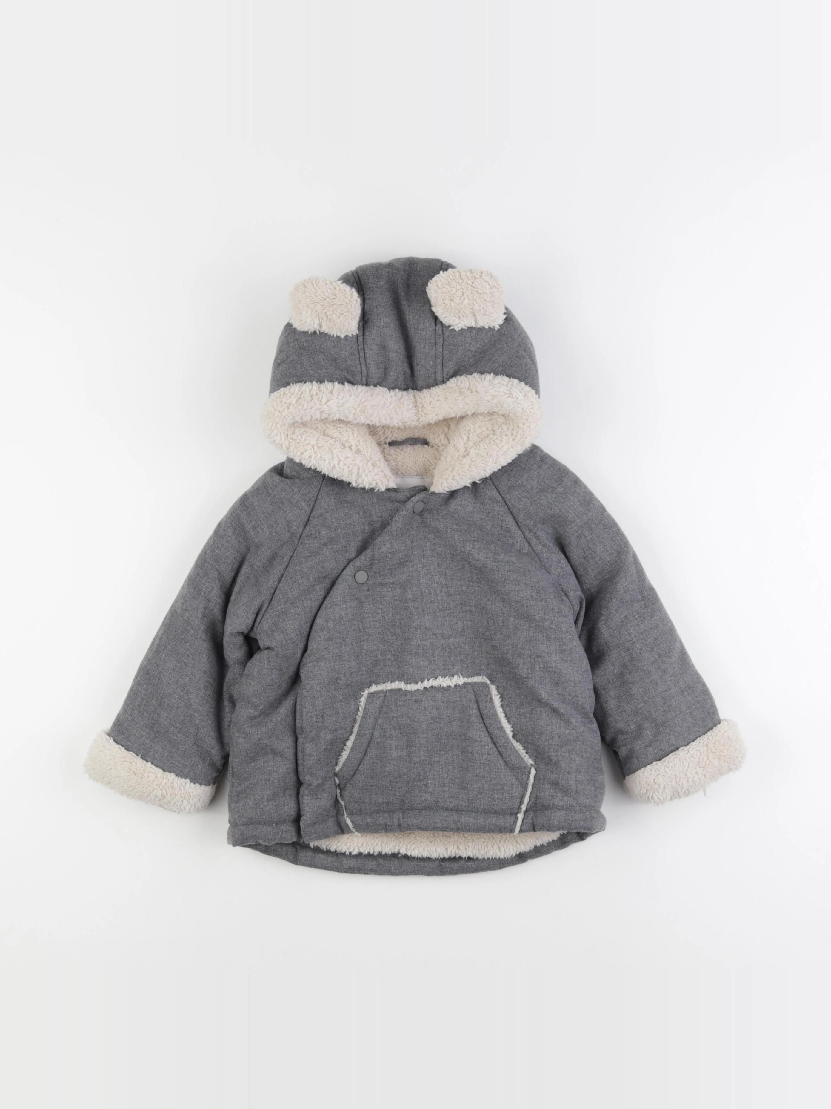 Vertbaudet - manteau gris - 24 mois