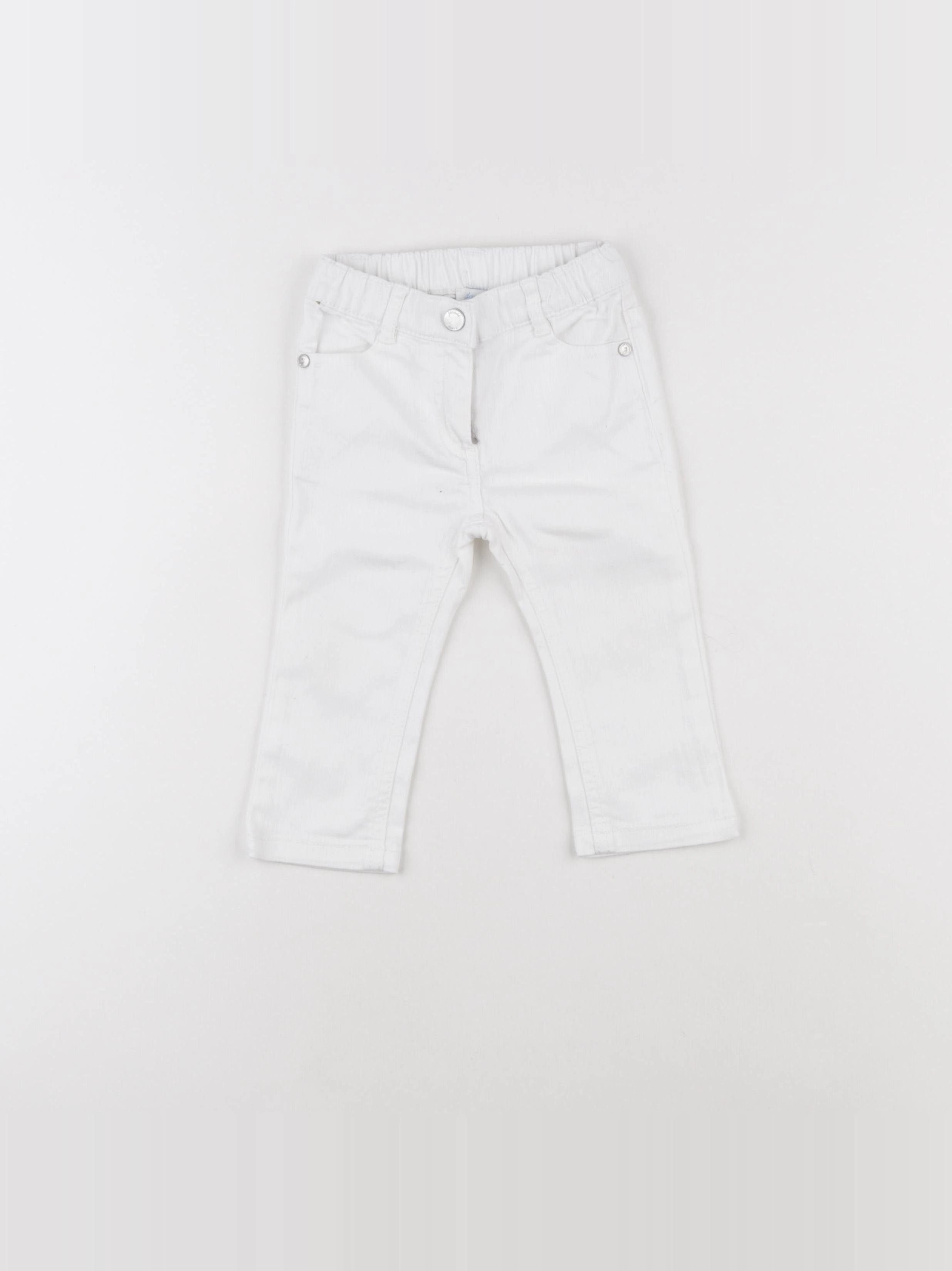 Jacadi - jean blanc - 12 mois