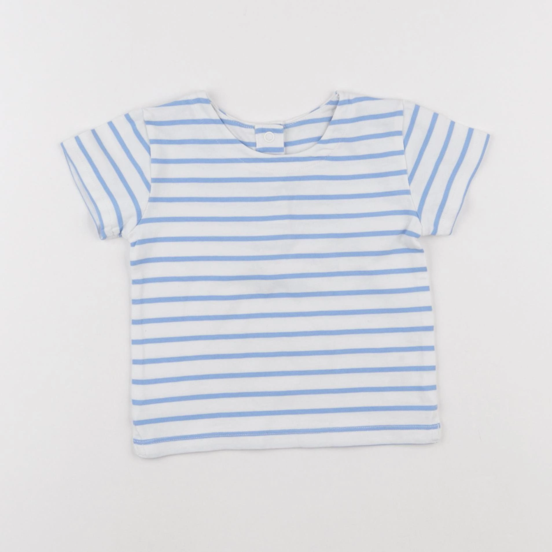 Marks & Spencer  - tee-shirt blanc, bleu - 9/12 mois