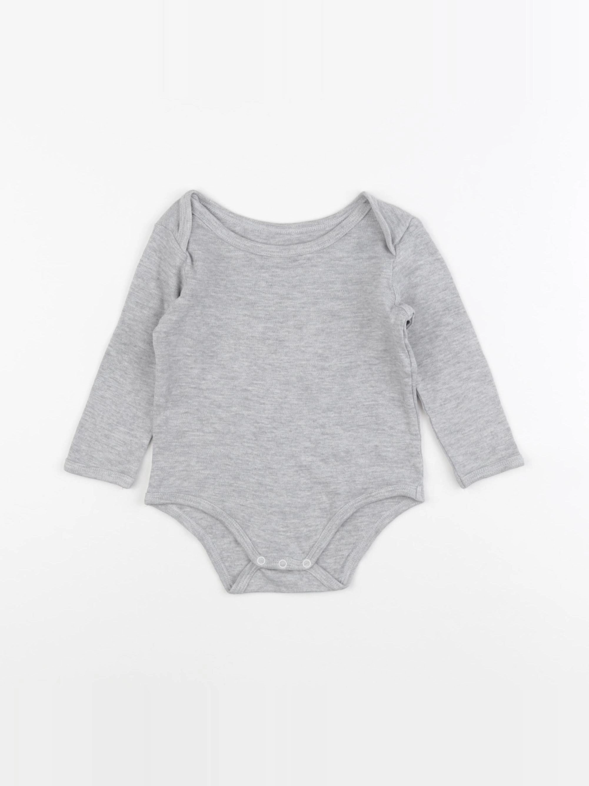 Vertbaudet - body gris - 12 mois