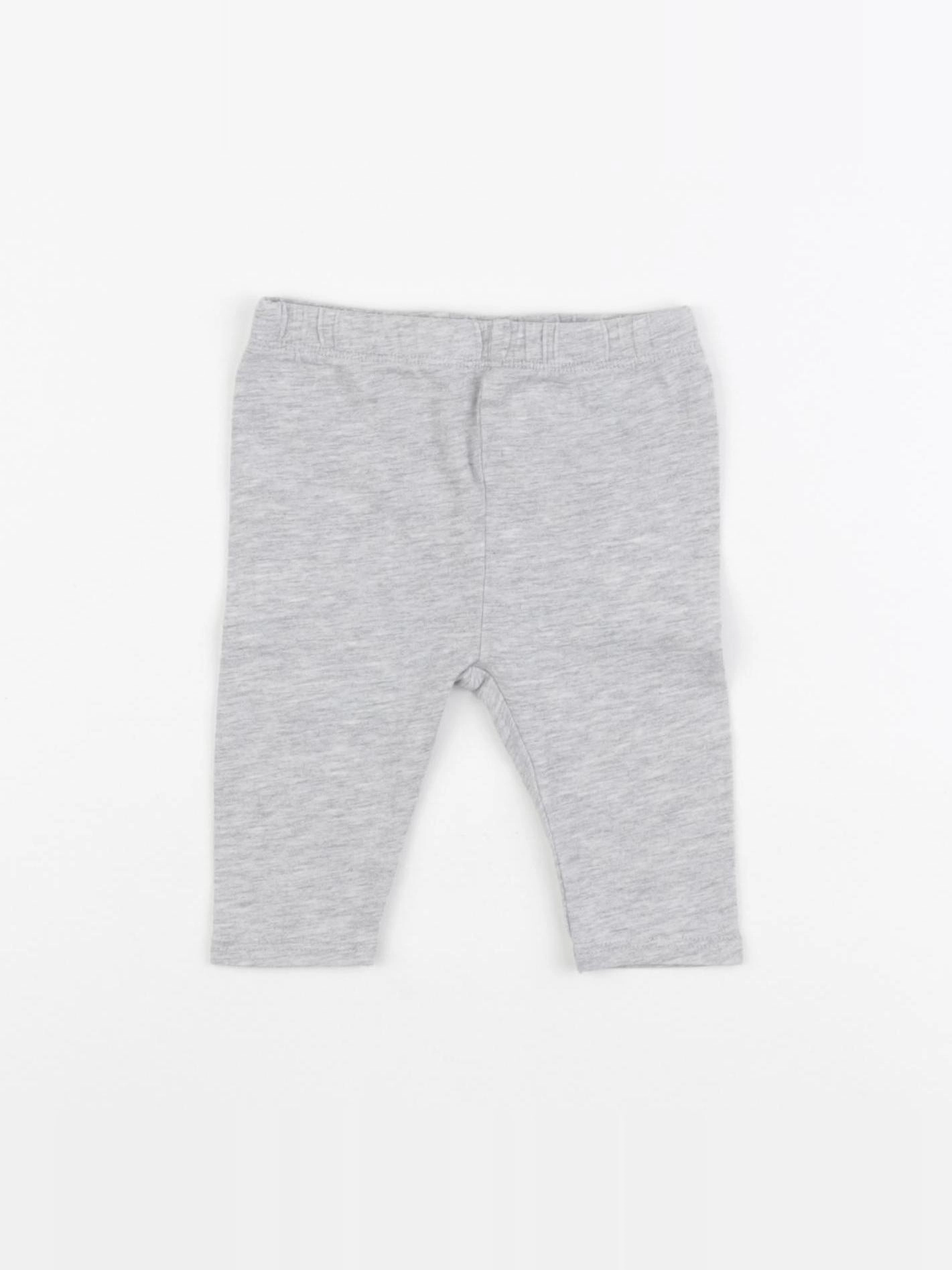 Vertbaudet - legging court gris - 6 mois