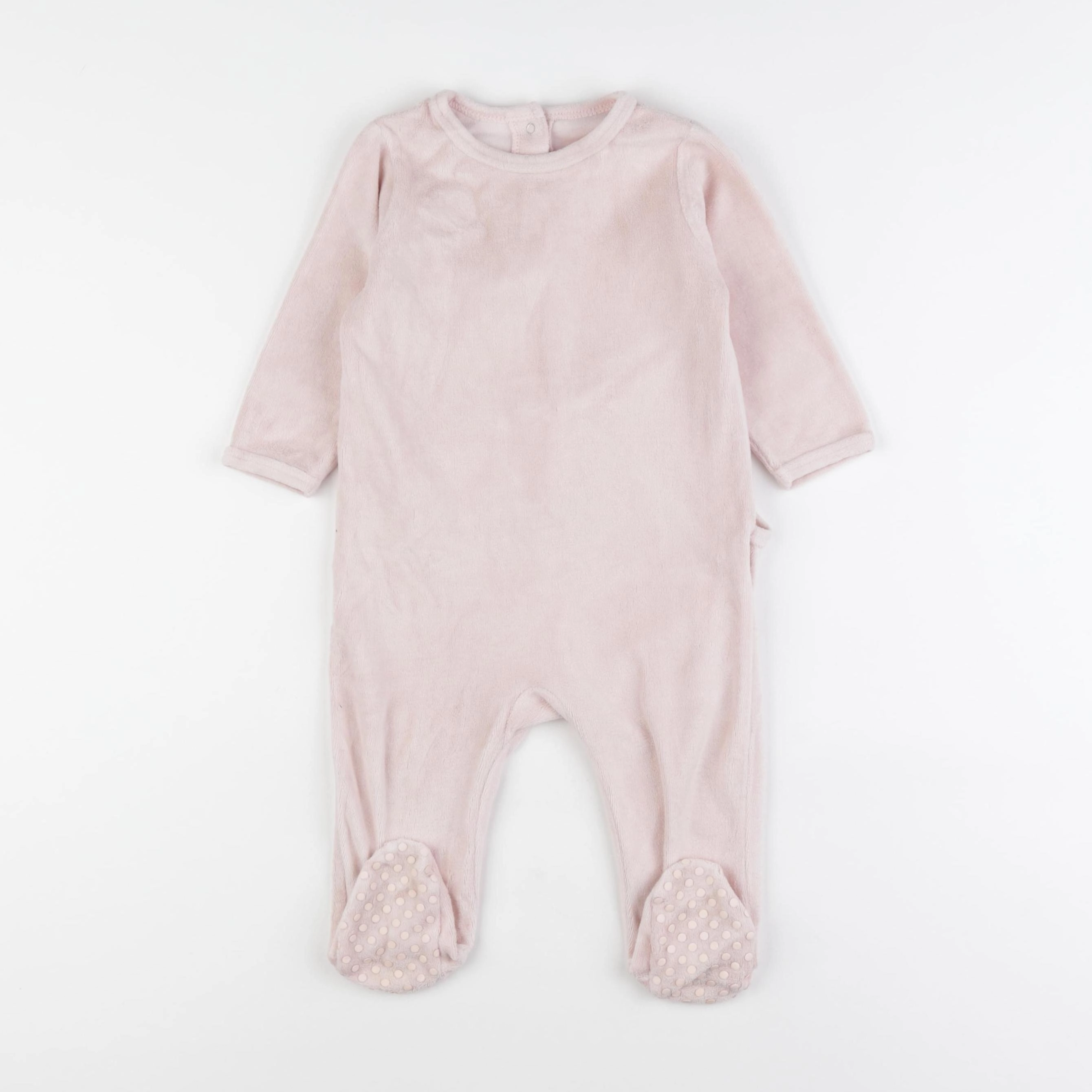 Vertbaudet - pyjama velours rose - 12 mois
