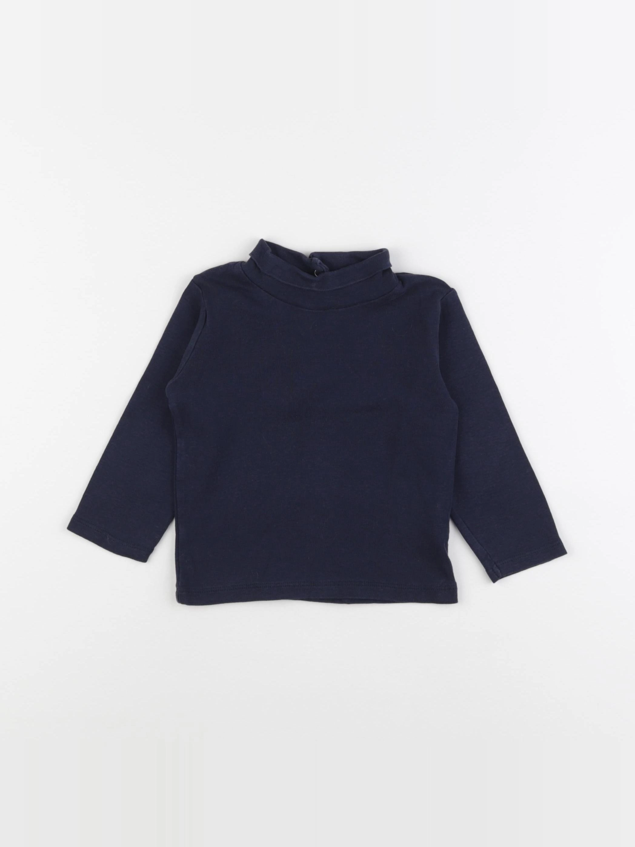 Vertbaudet - sous-pull bleu - 18 mois