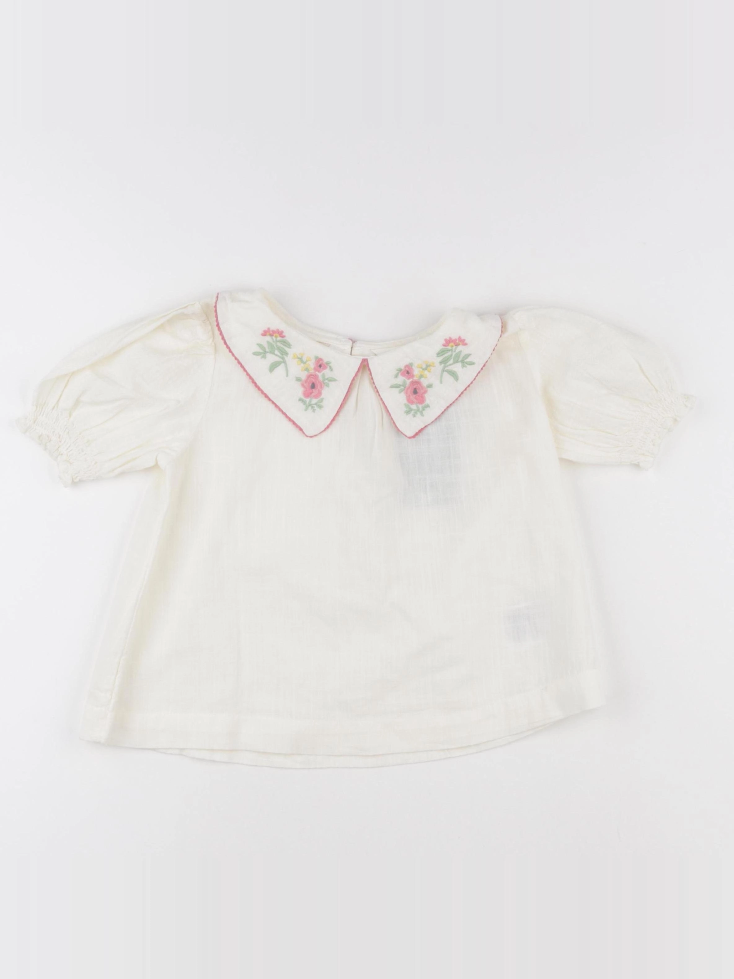 H&M - blouse beige, rose - 4/5 ans
