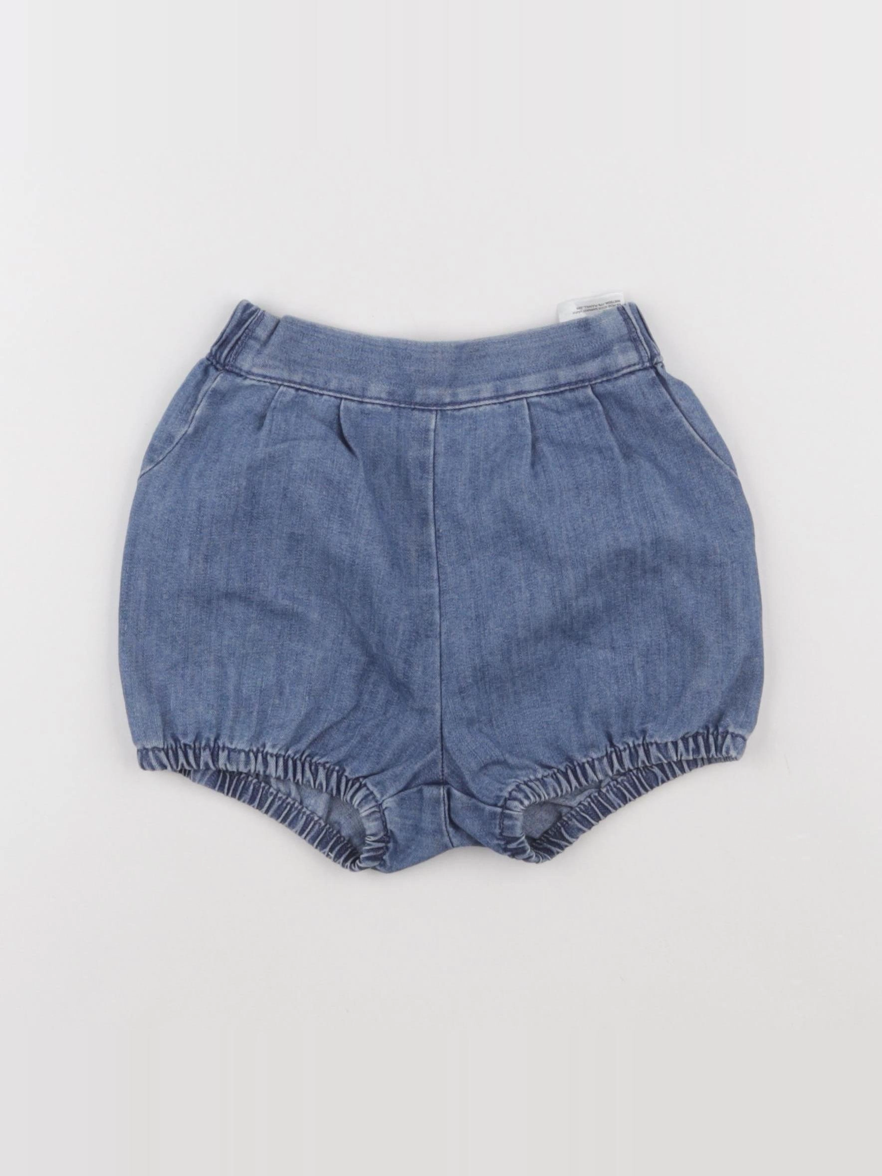 H&M - short bleu - 2/3 ans