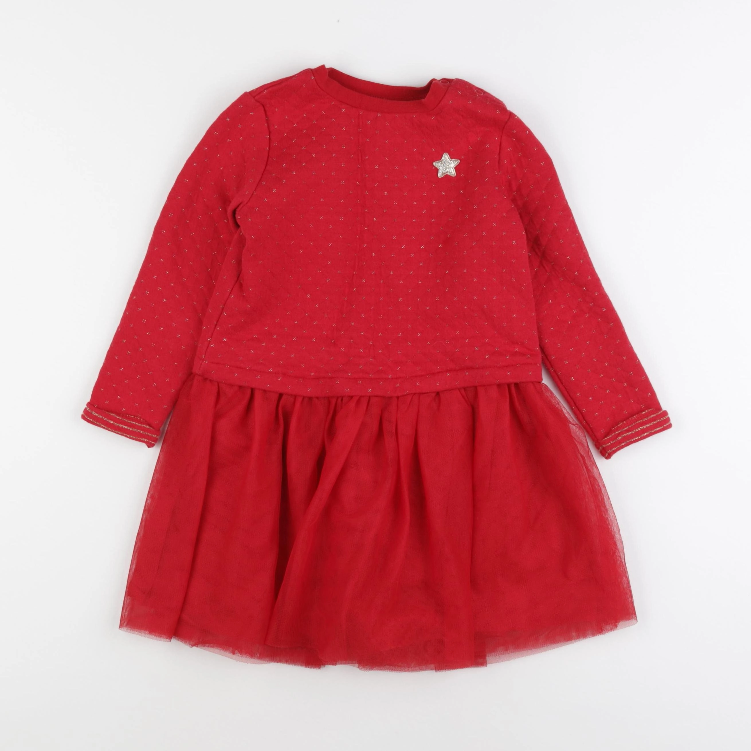 Vertbaudet - robe rouge - 5 ans