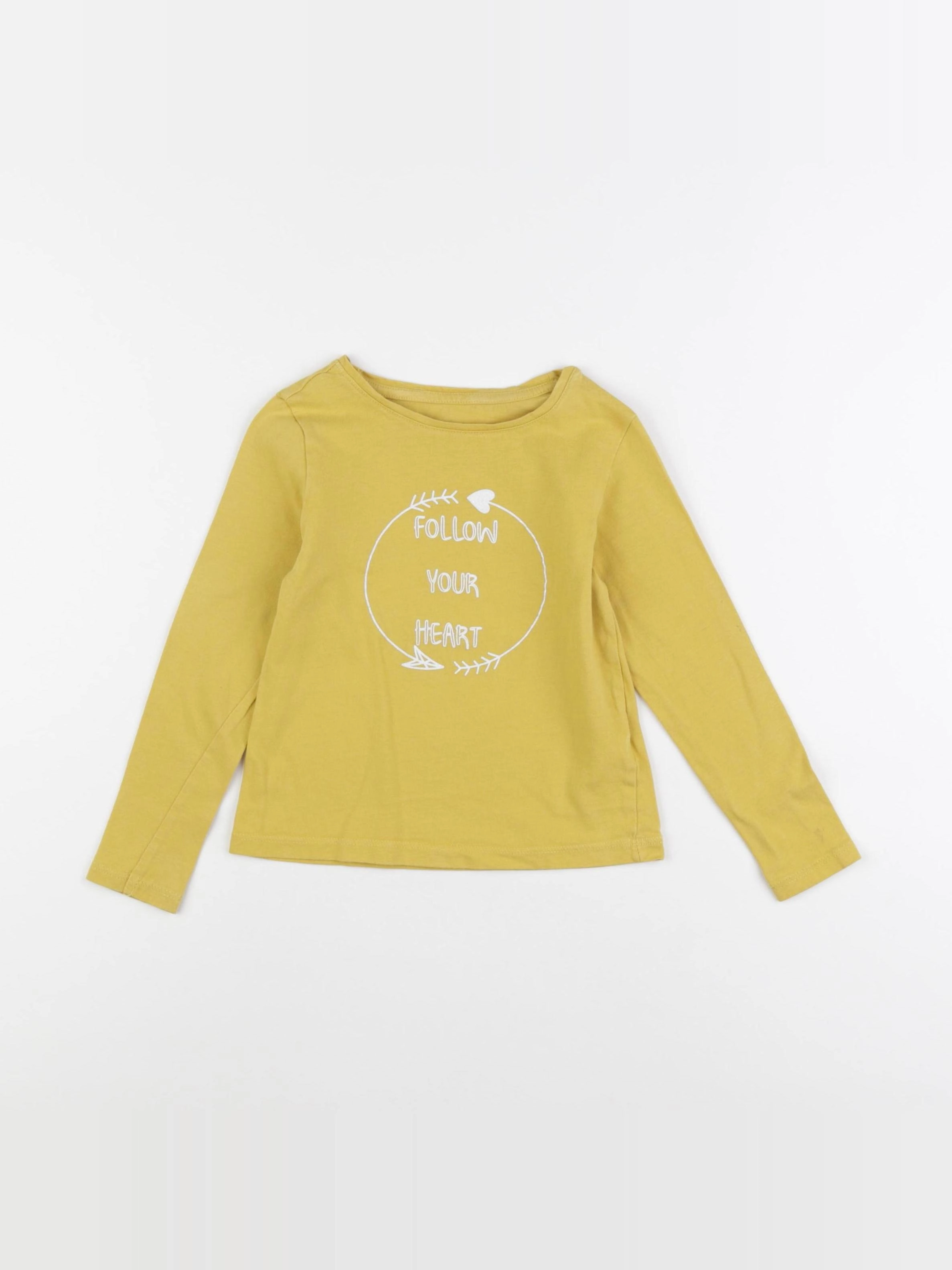 Vertbaudet - tee-shirt jaune - 5 ans