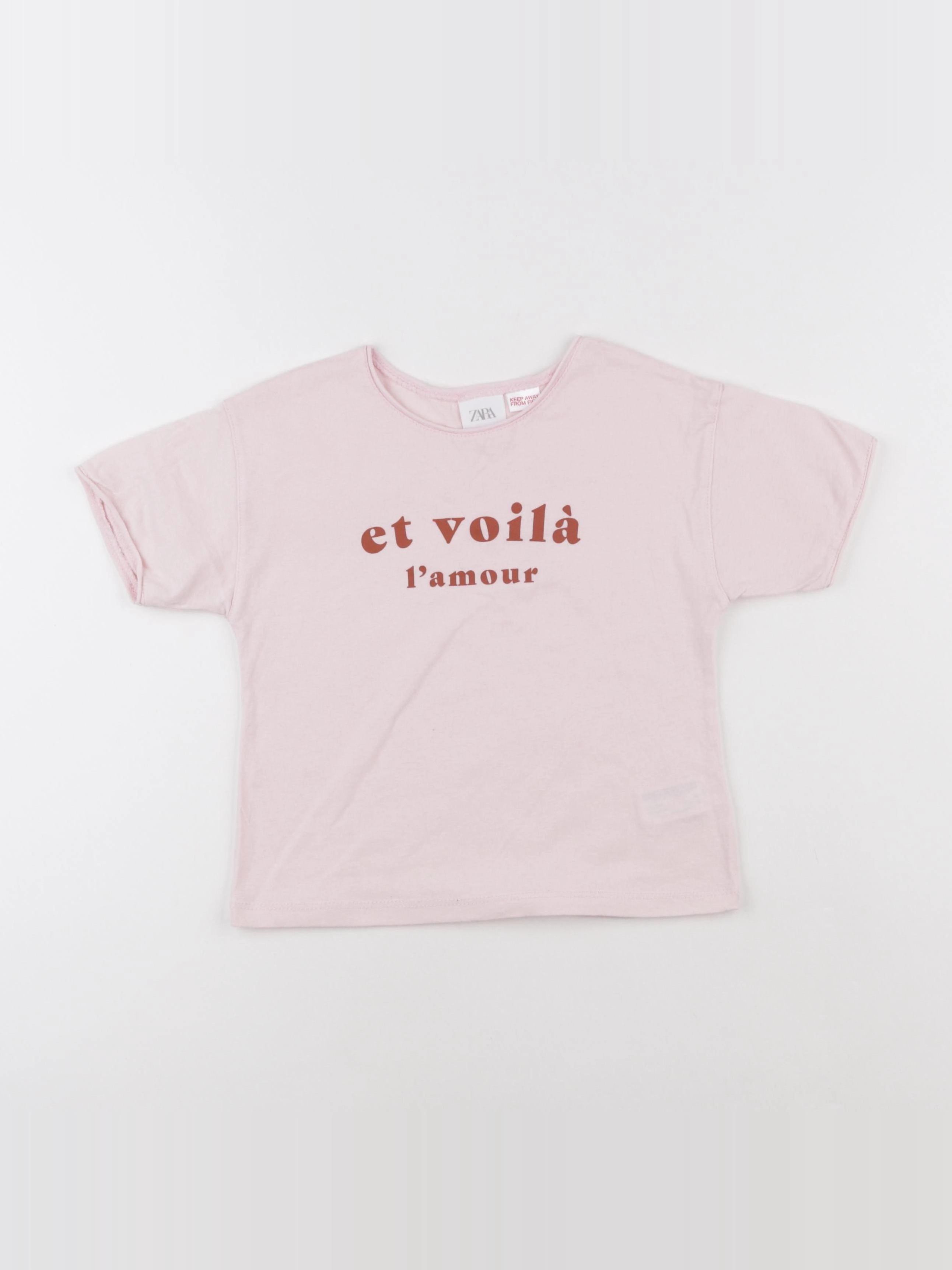 Zara - tee-shirt rose - 5 ans