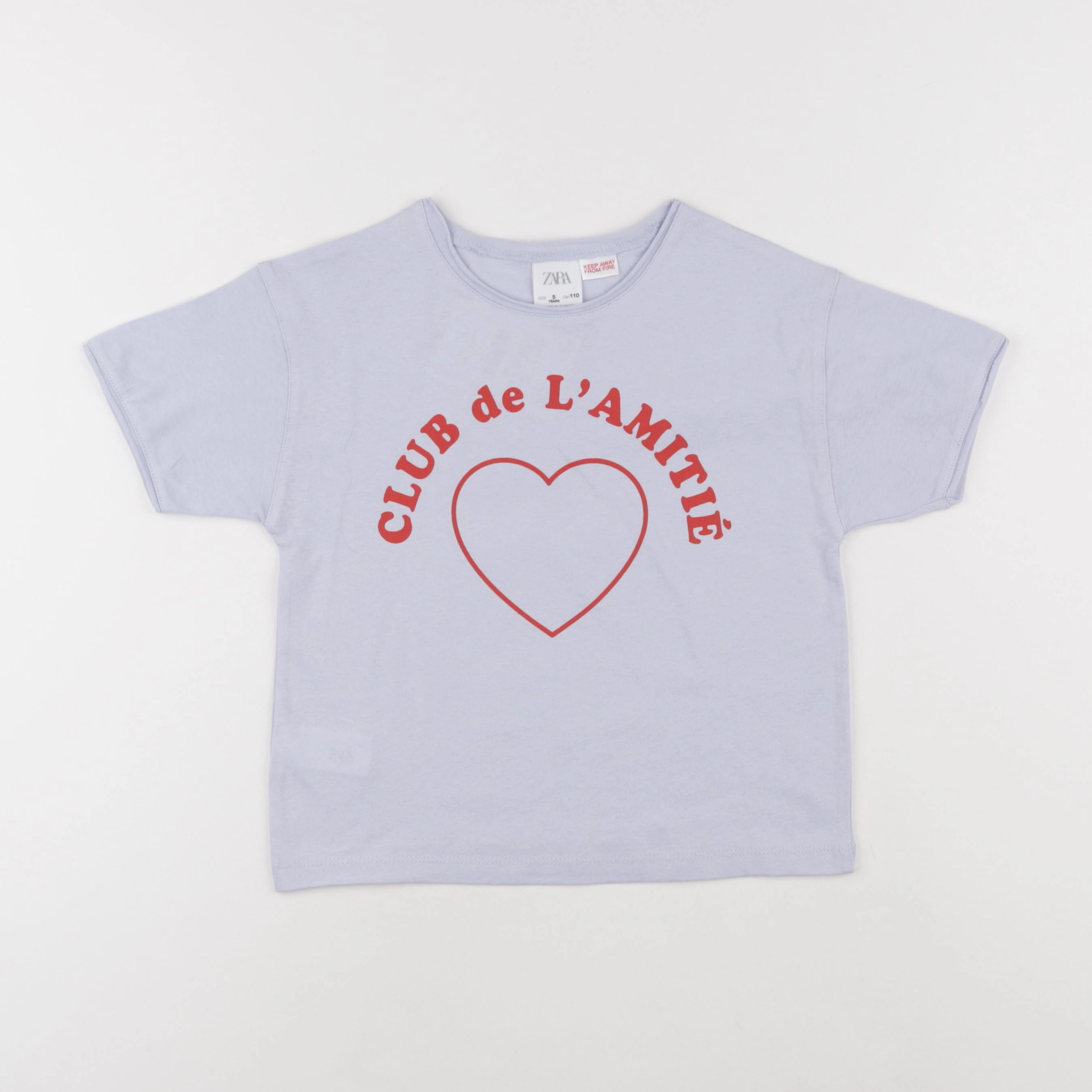 Zara - tee-shirt bleu, rouge - 5 ans