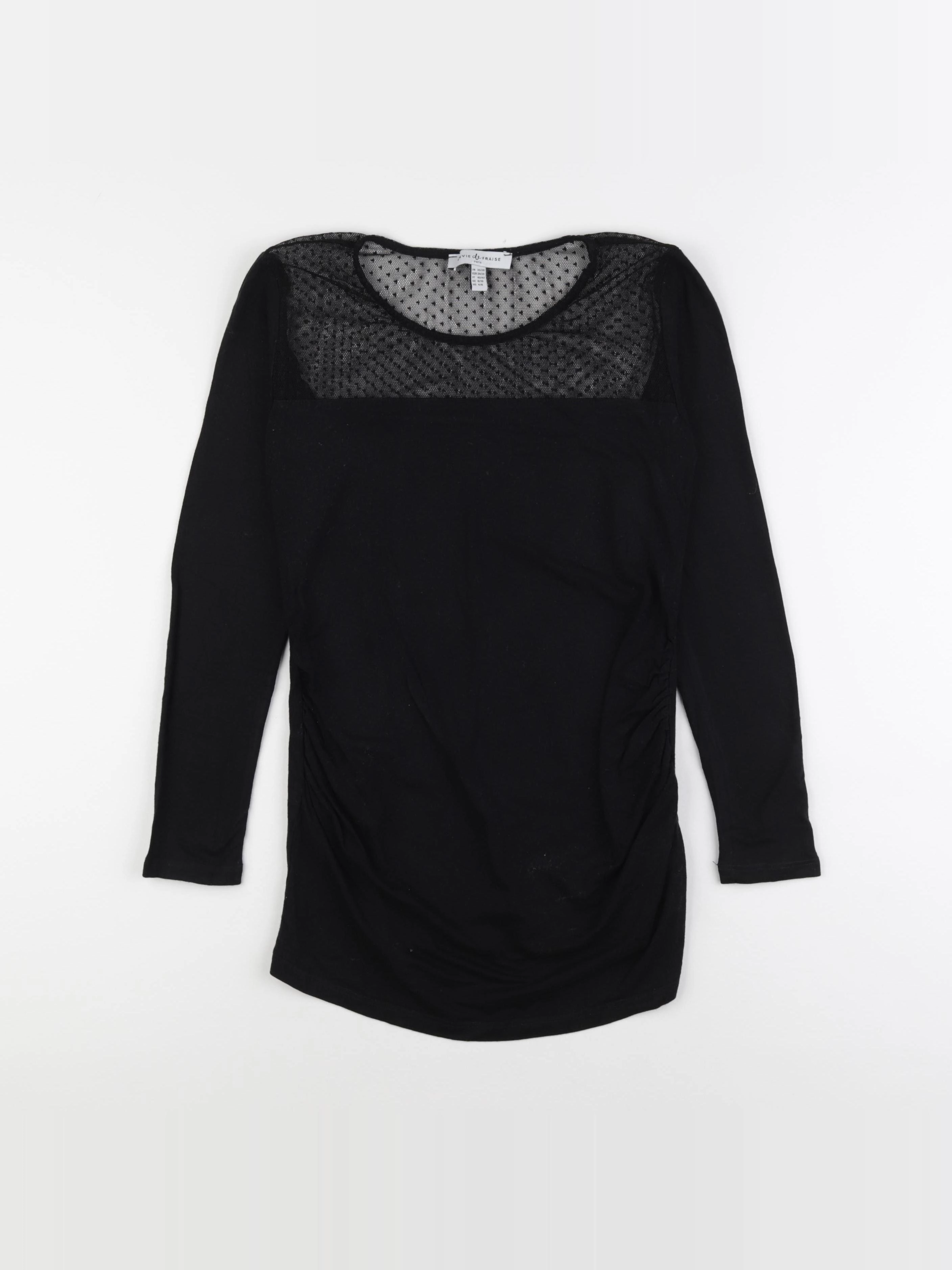 Envie de fraise - tee-shirt grossesse noir - 36 à 38