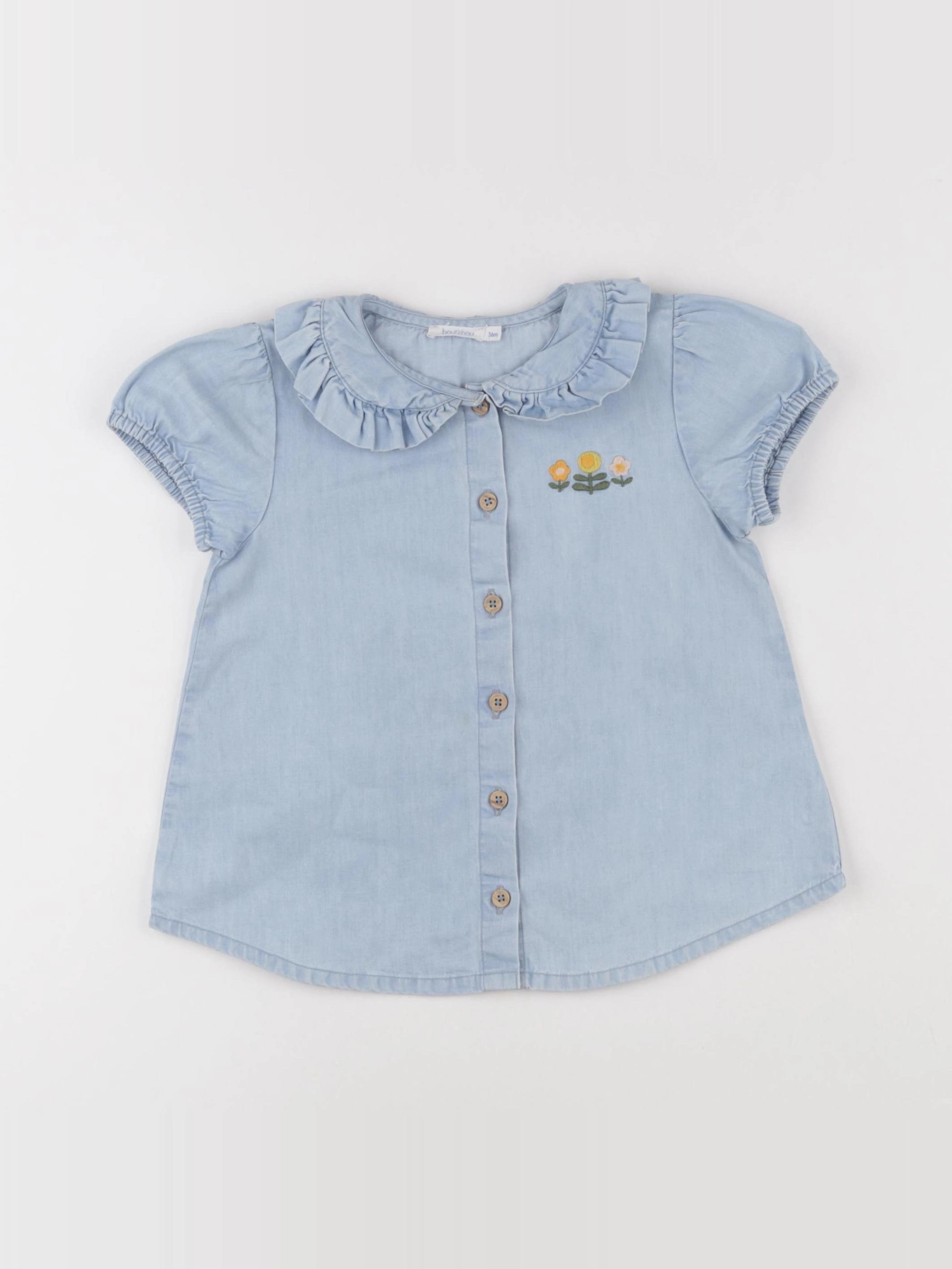 Boutchou - blouse bleu - 36 mois