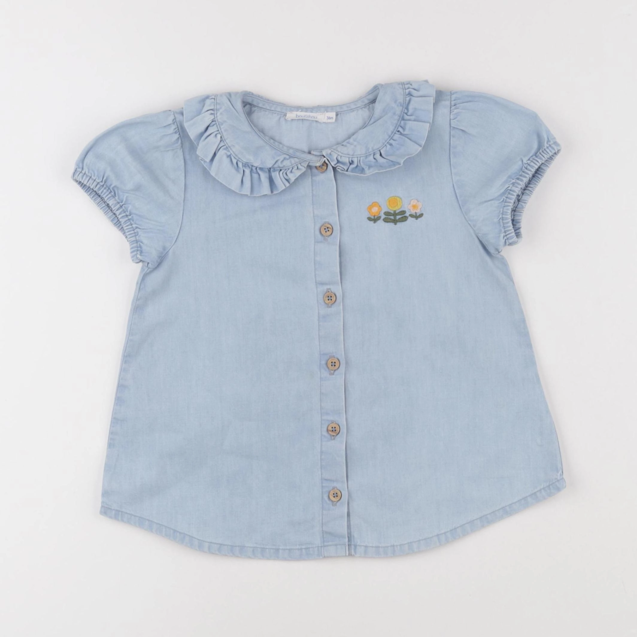 Boutchou - blouse bleu - 36 mois