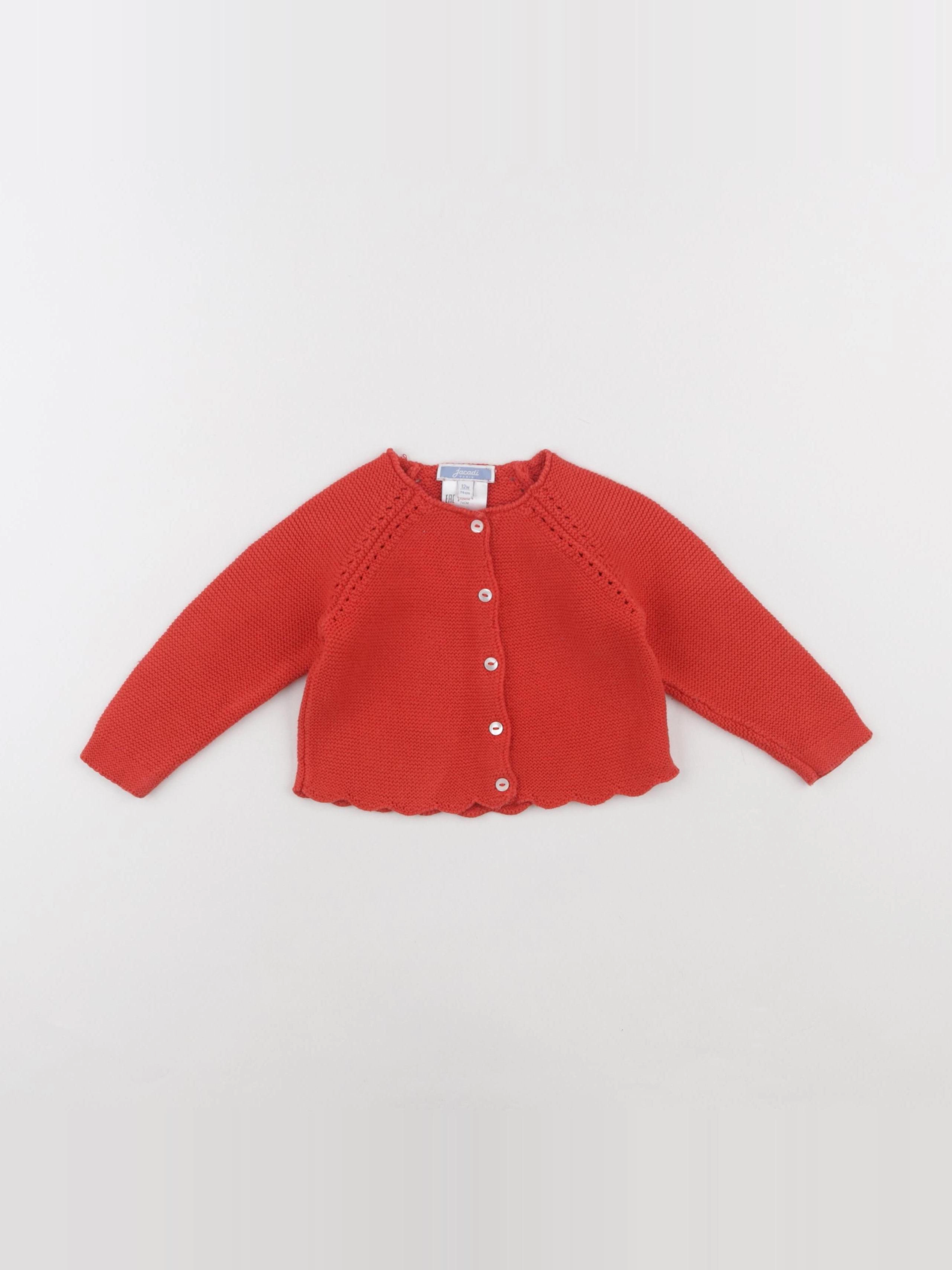 Jacadi - gilet rouge - 12 mois