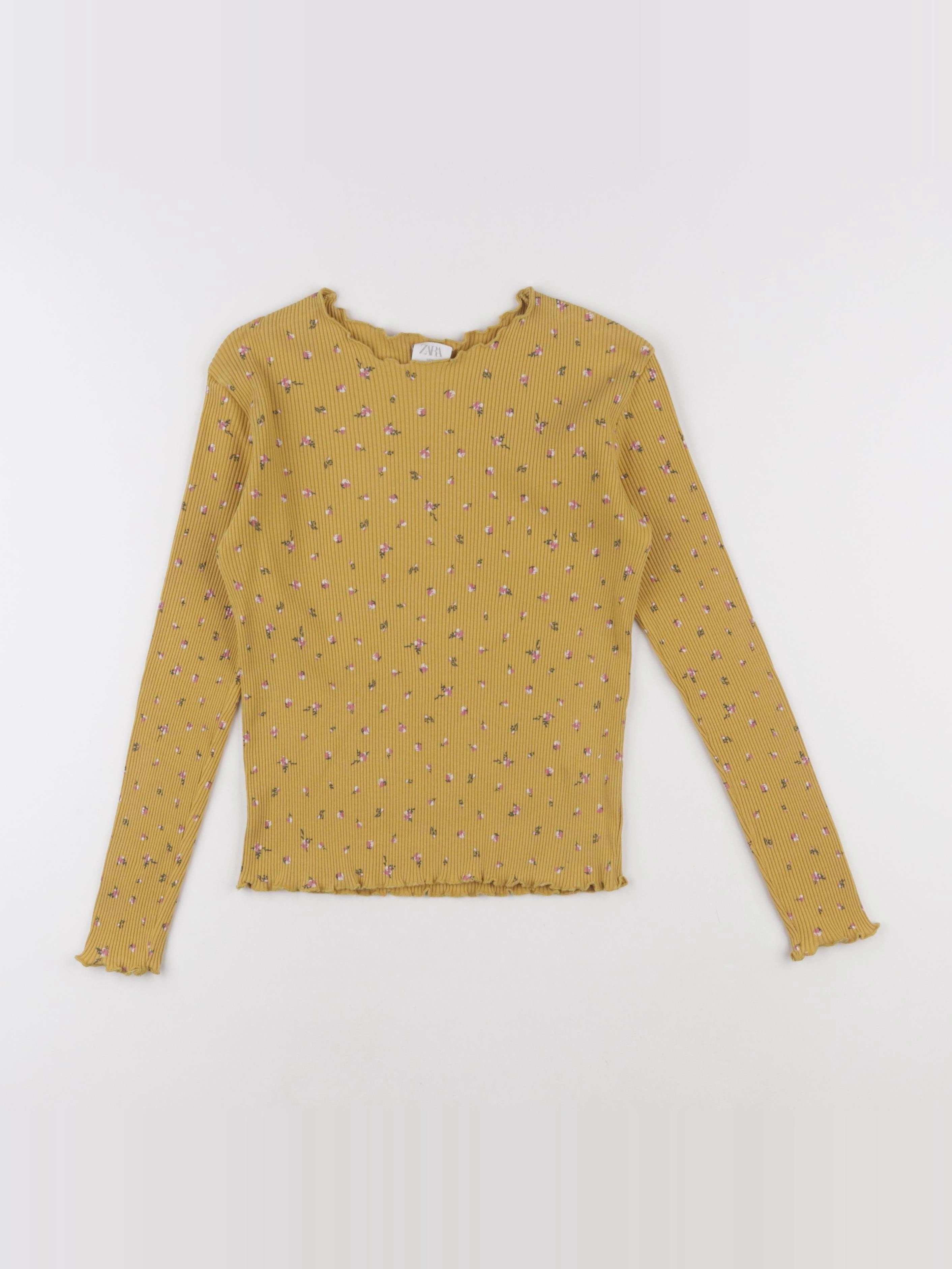Zara - tee-shirt jaune - 11/12 ans