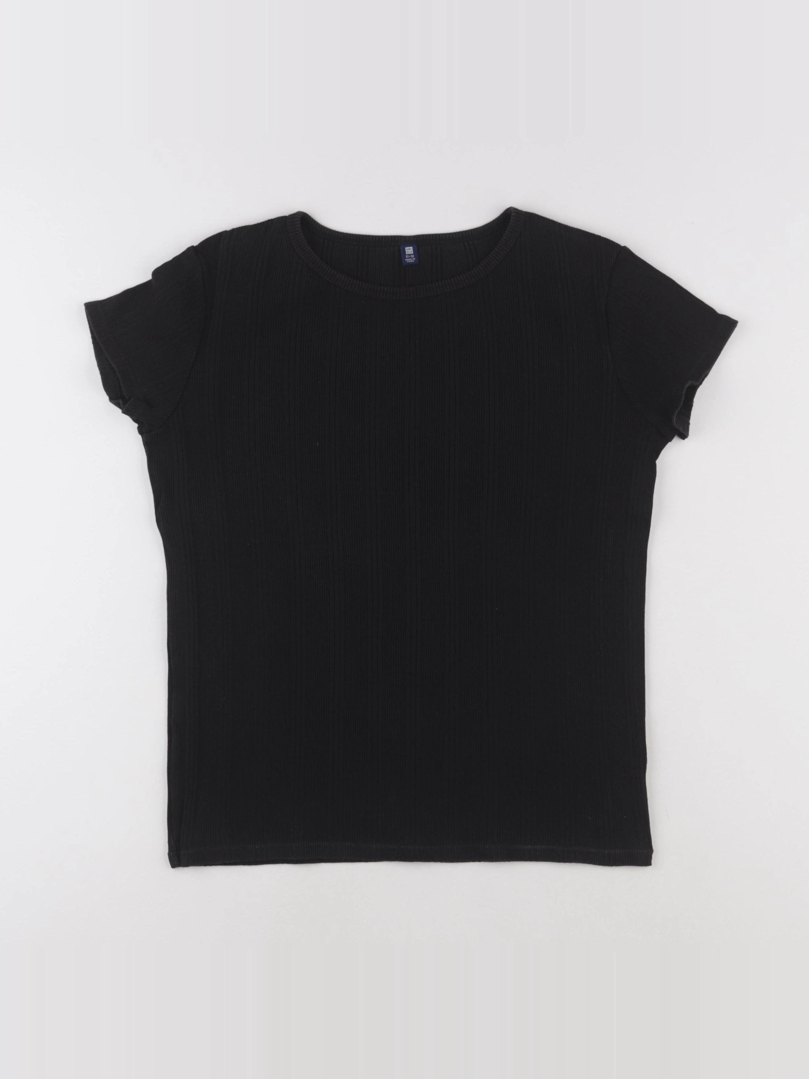 Uniqlo - tee-shirt noir - 11/12 ans