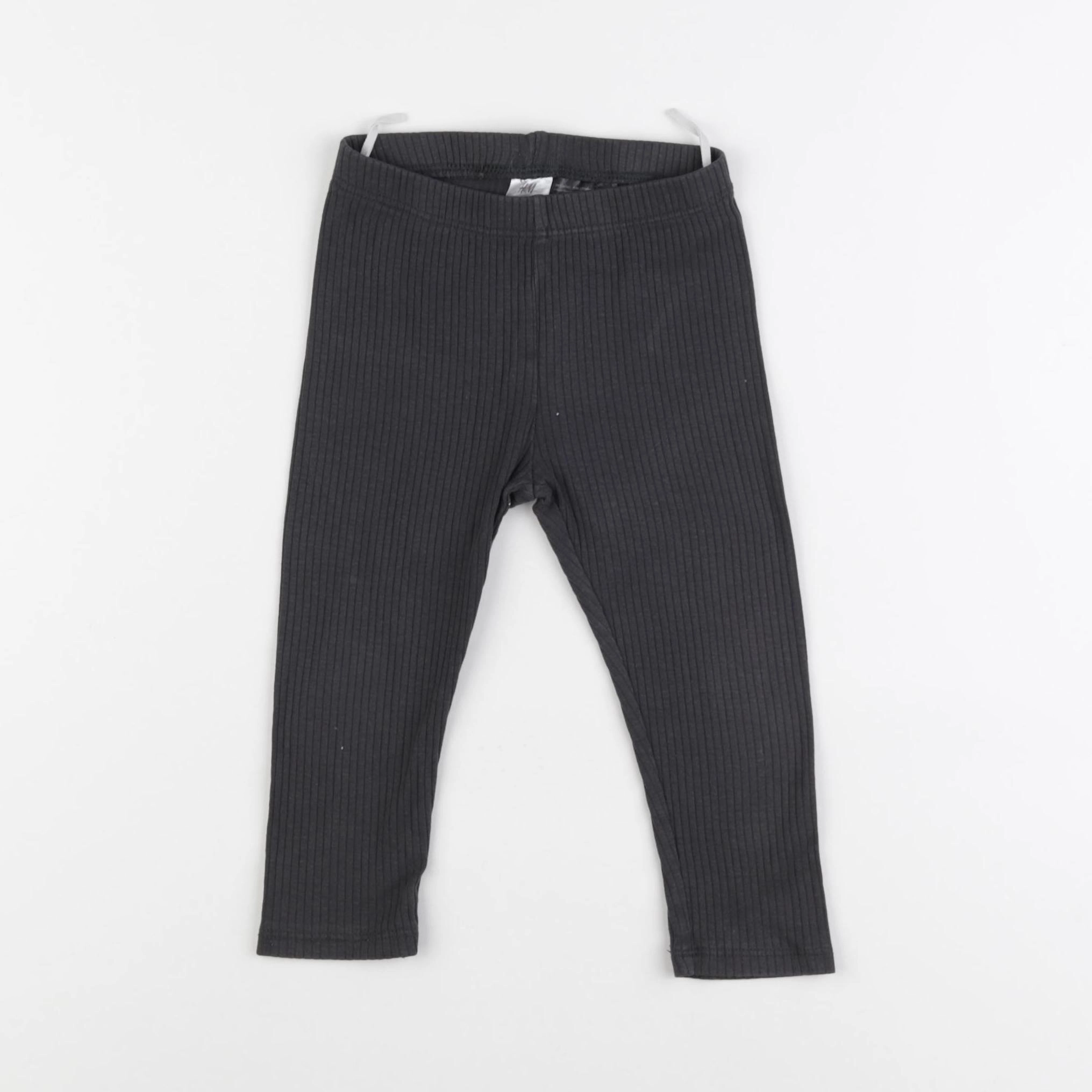 H&M - legging gris - 12/18 mois