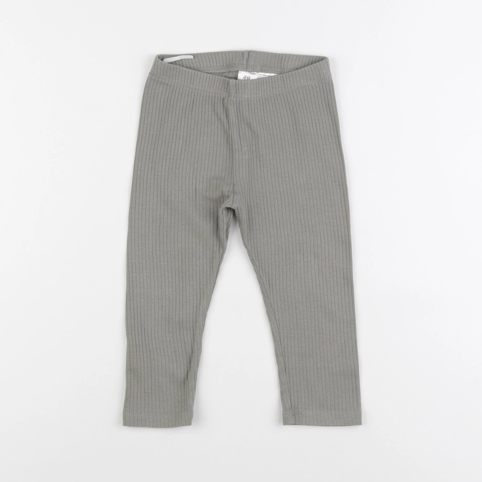 H&M - legging vert - 12/18 mois