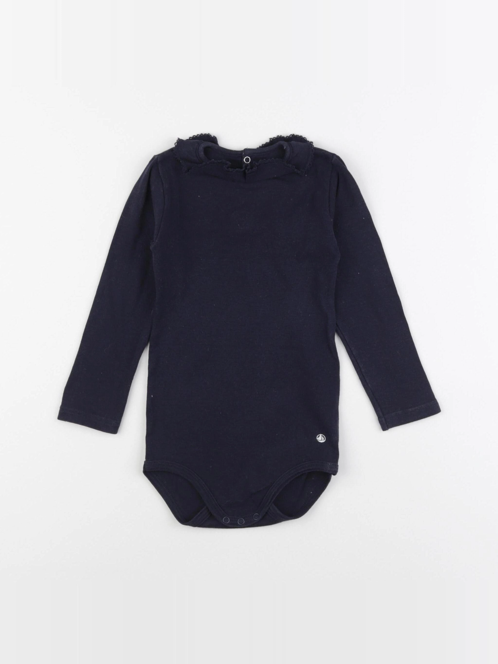 Petit Bateau - body à col bleu - 24 mois