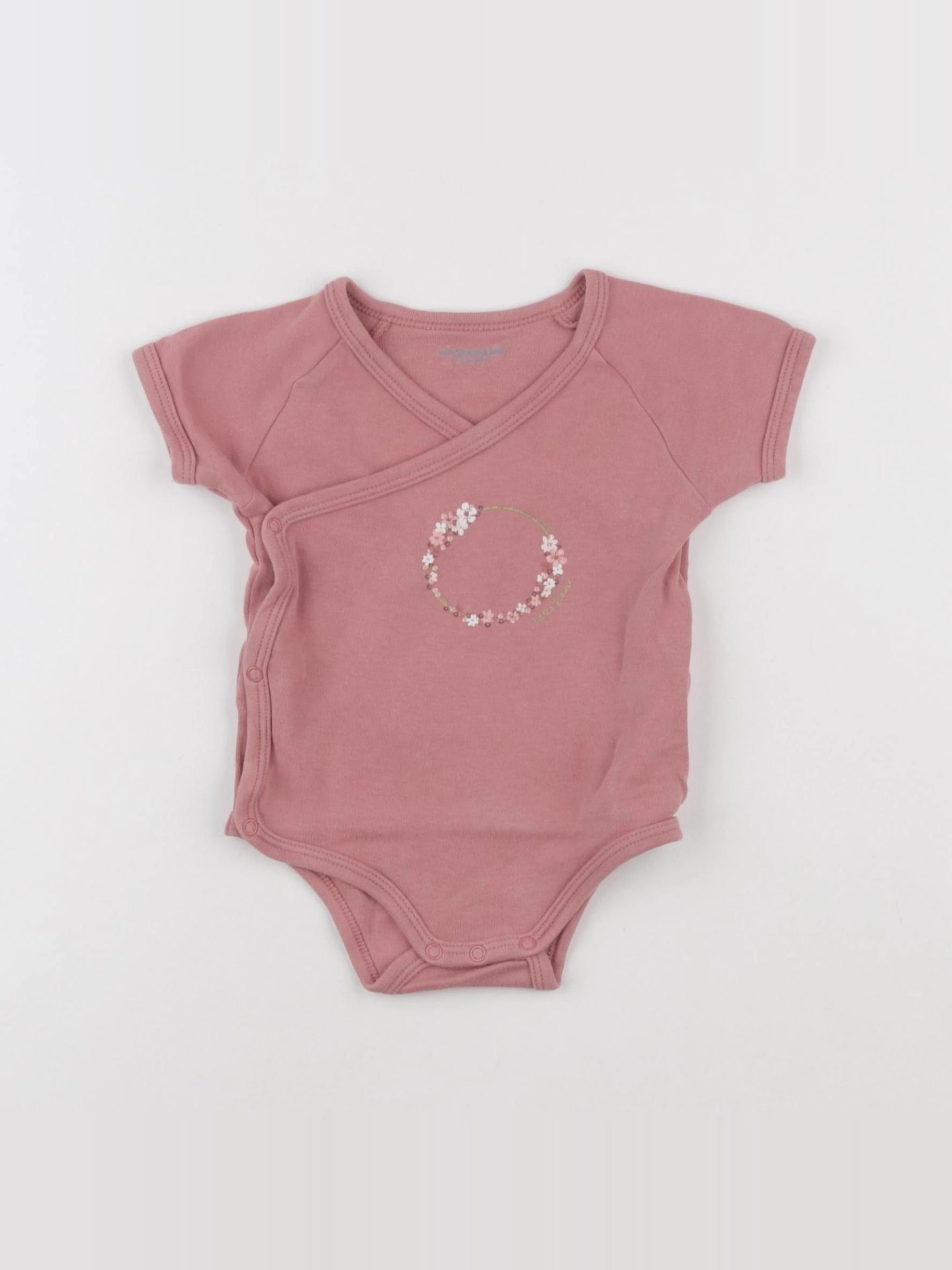 Vertbaudet - body rose - 6 mois