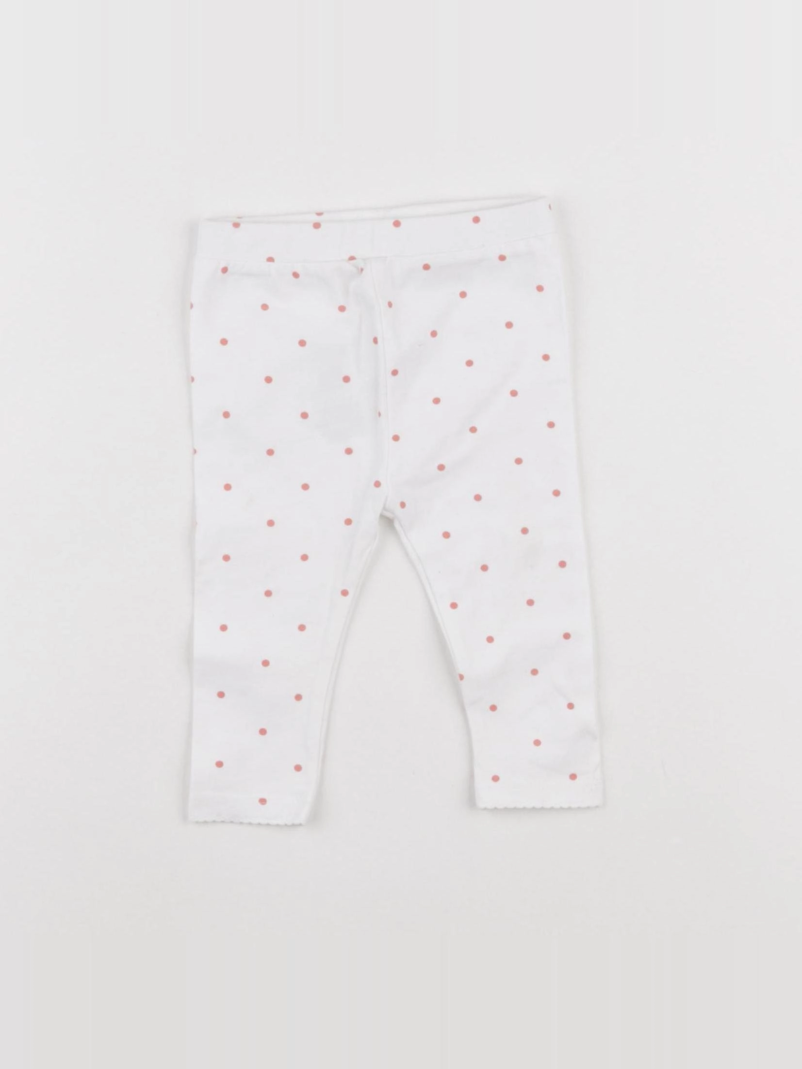 Vertbaudet - legging blanc - 9 mois