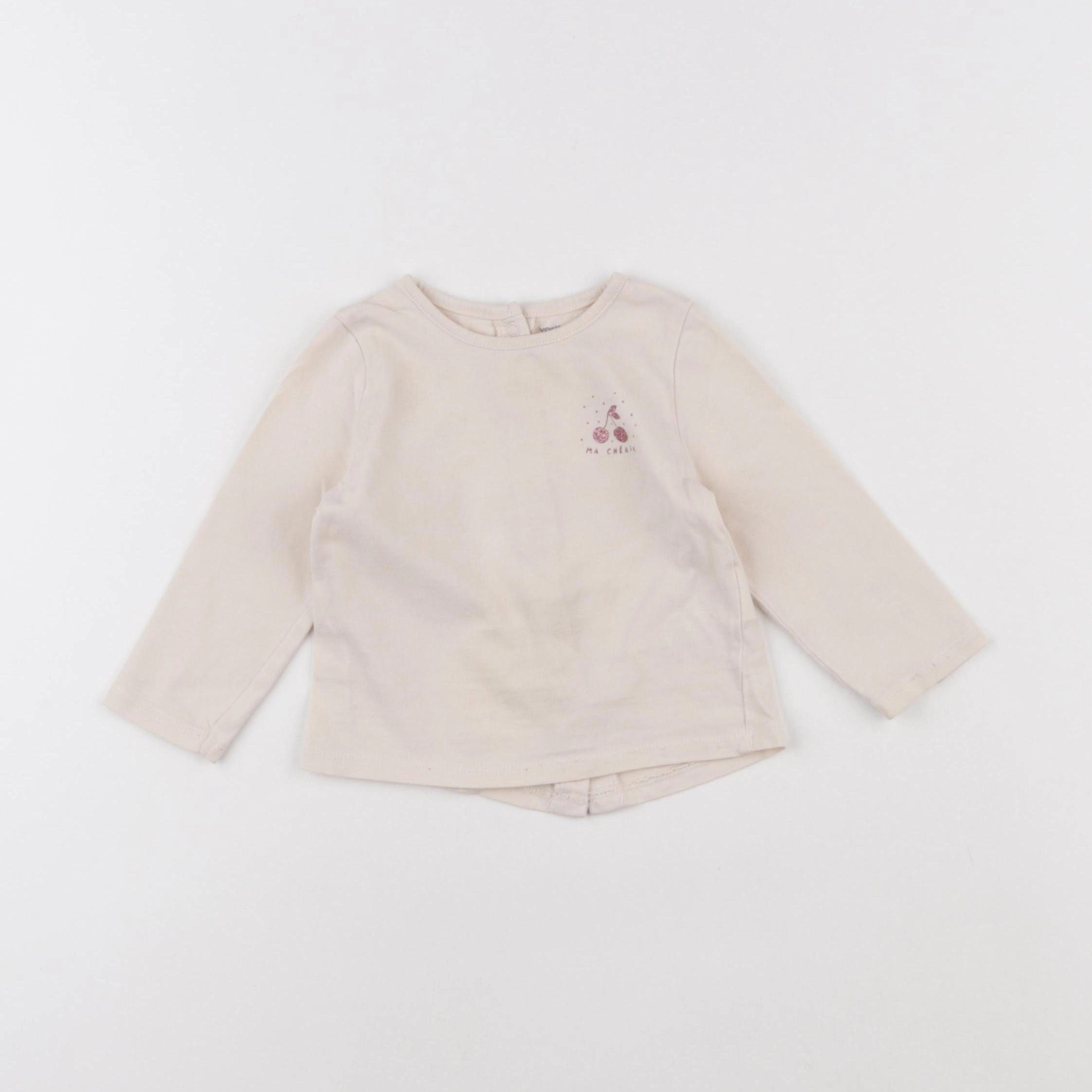 Vertbaudet - tee-shirt rose - 6 mois