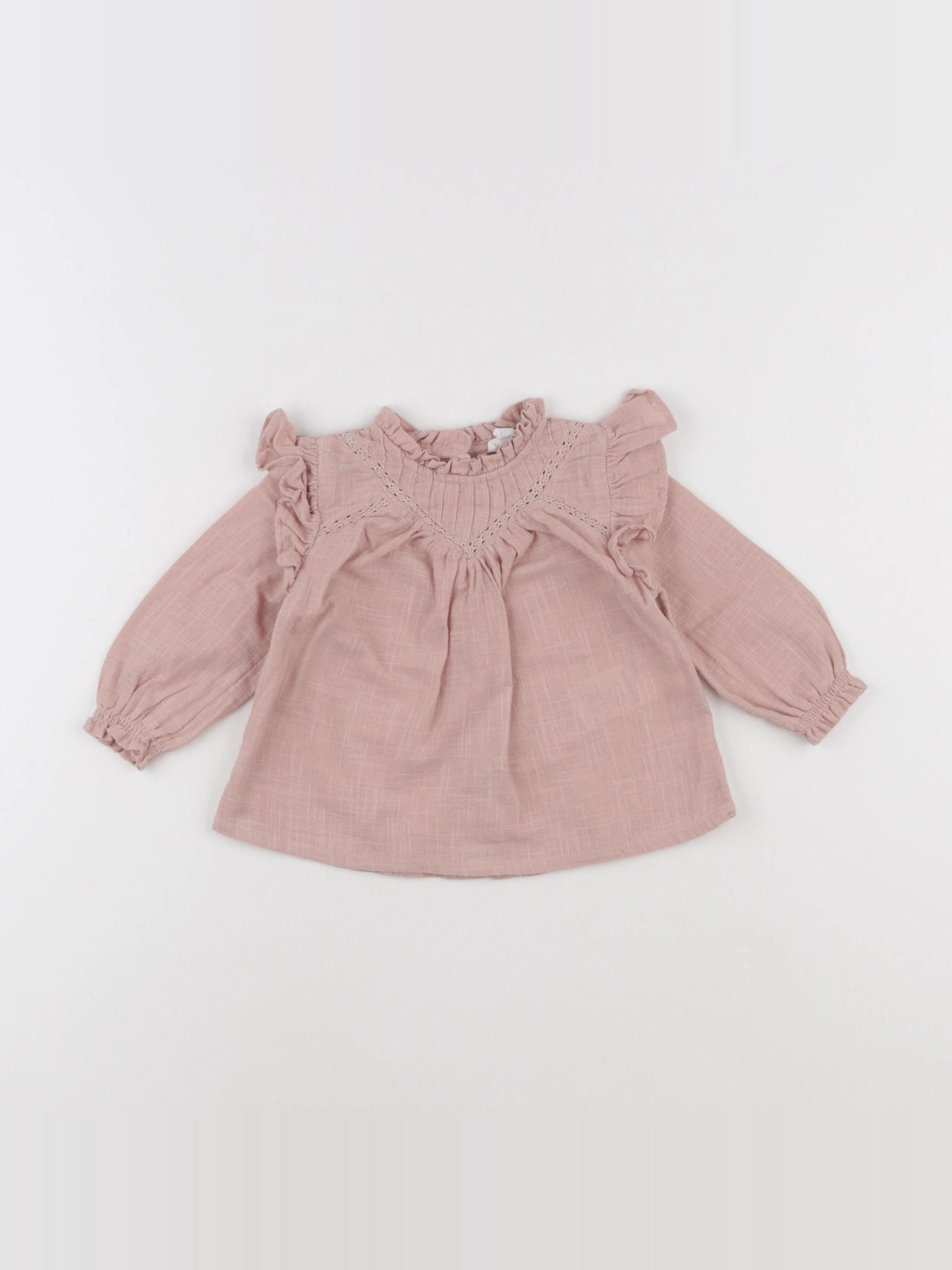 Vertbaudet - blouse rose - 6 mois