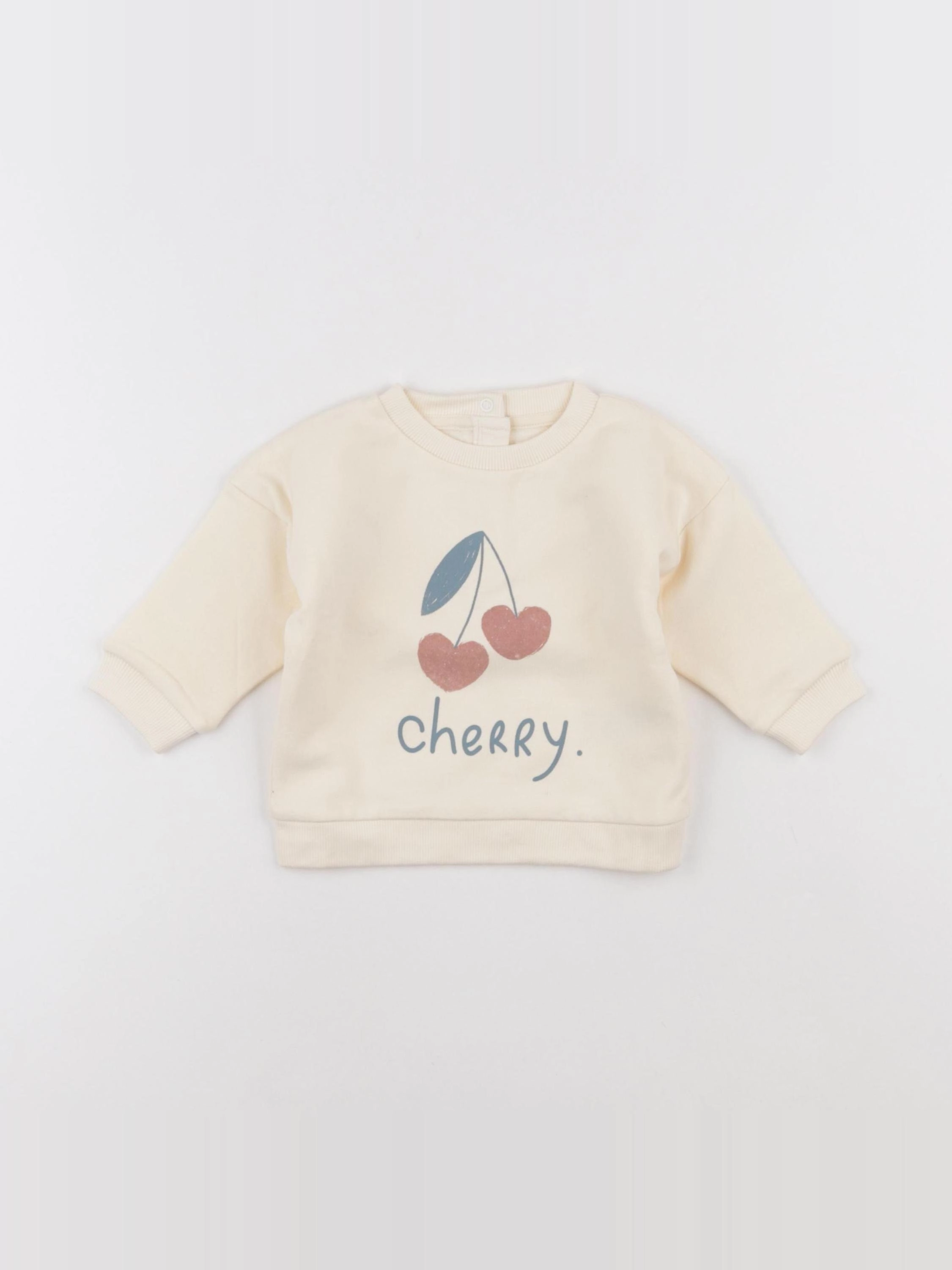 Vertbaudet - sweat beige - 6 mois