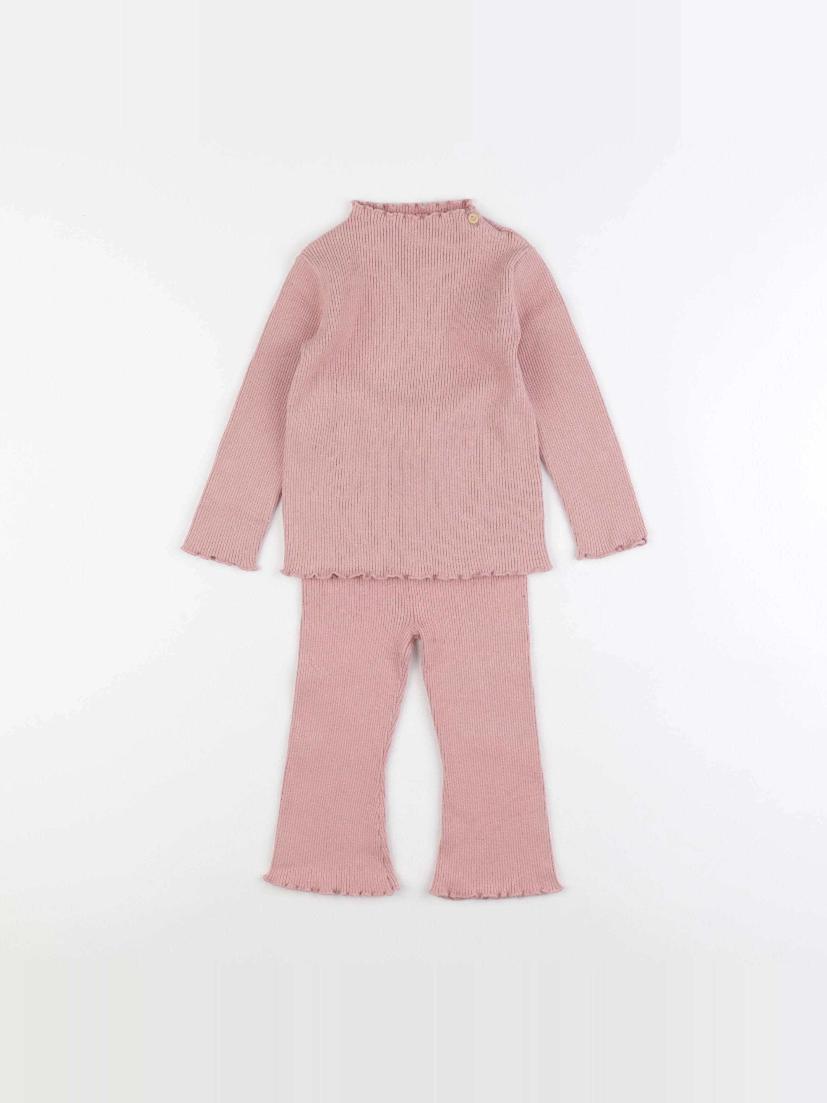 H&M - ensemble rose - 12/18 mois