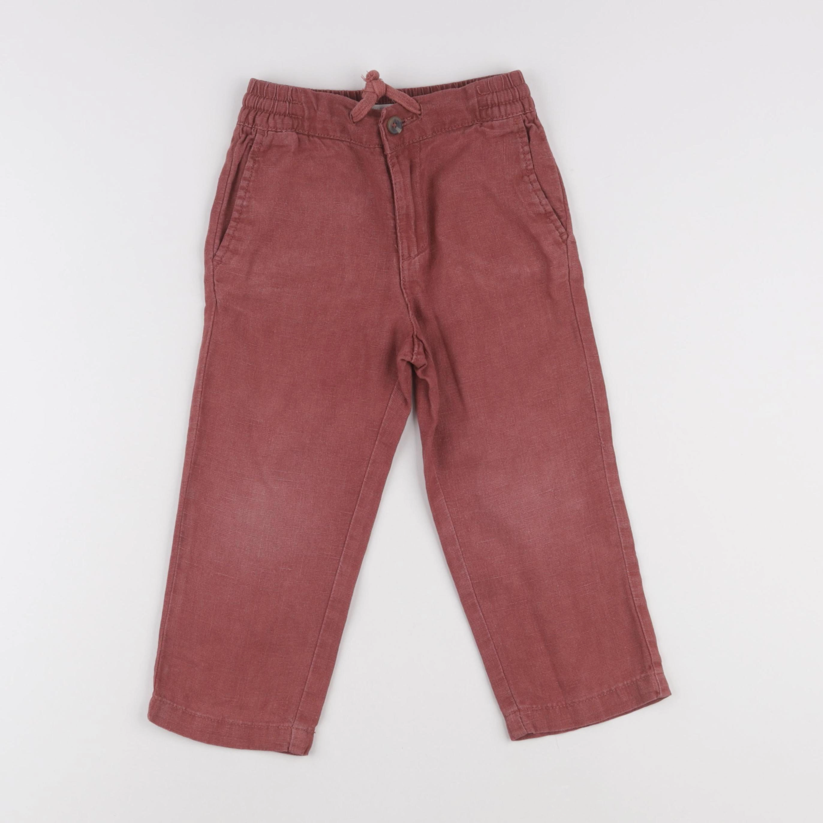 Monoprix - pantalon rouge - 3 ans