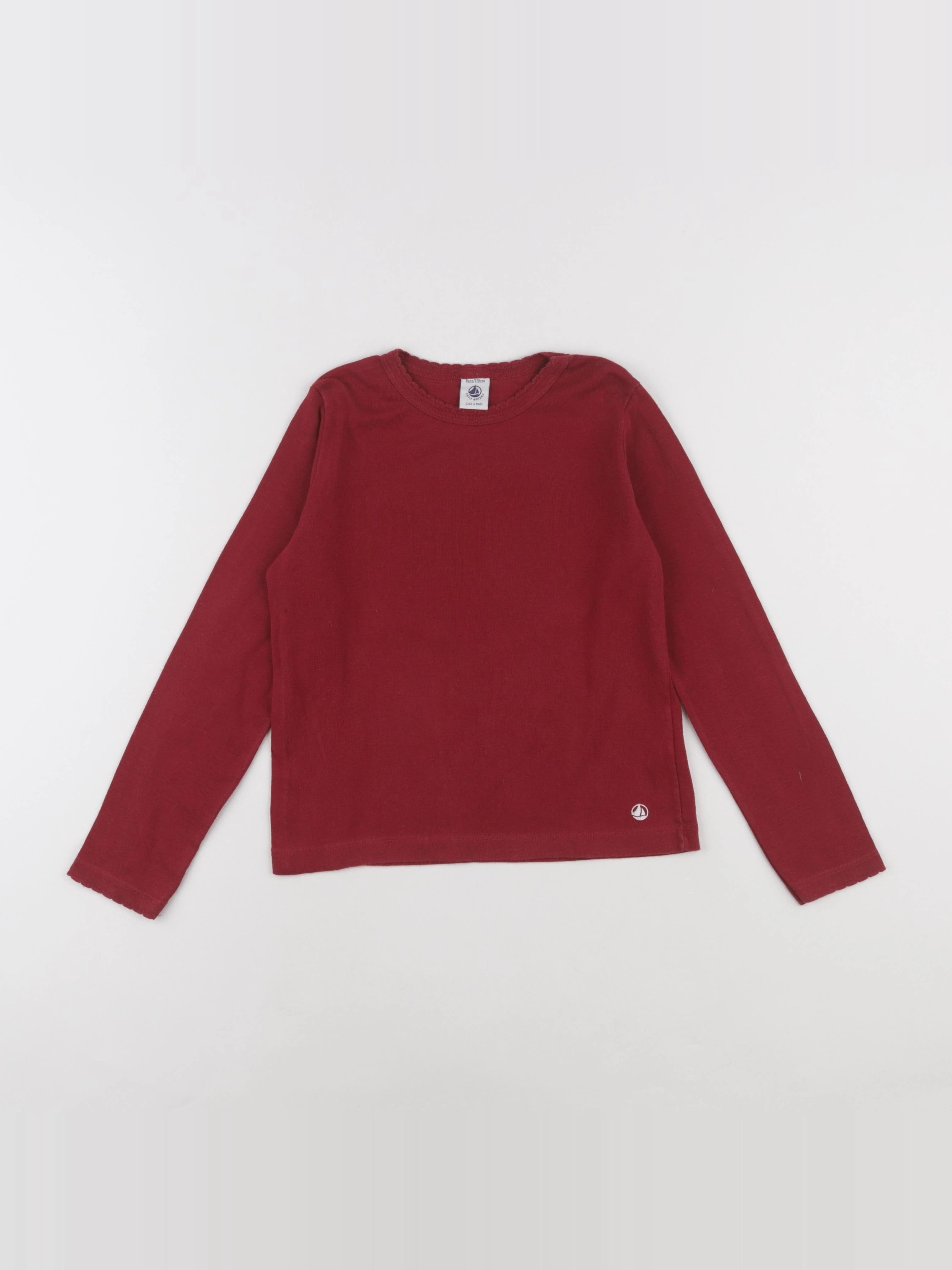 Petit Bateau - maillot de corps rouge - 8 ans