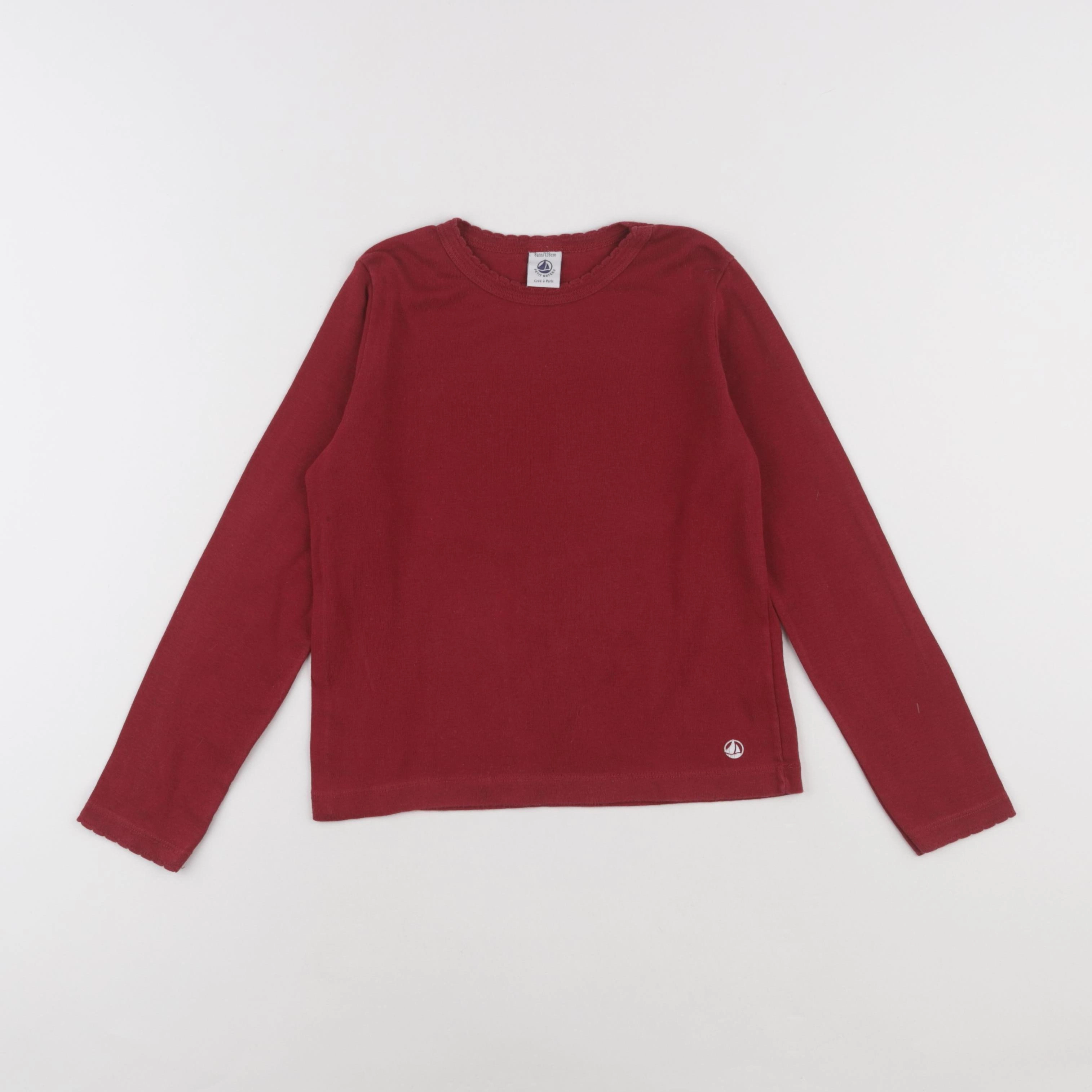 Petit Bateau - maillot de corps rouge - 8 ans