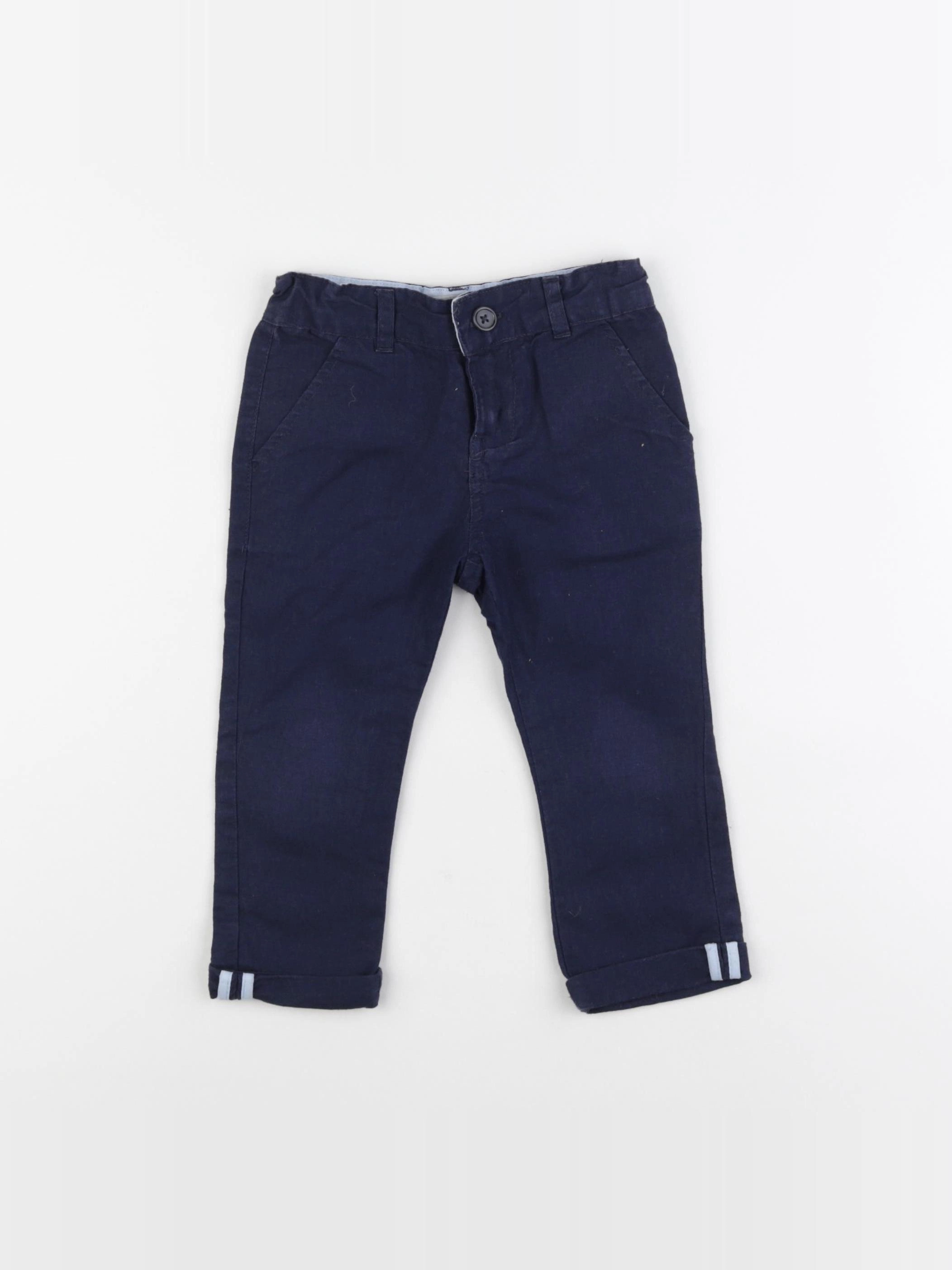 Vertbaudet - pantalon bleu - 2 ans