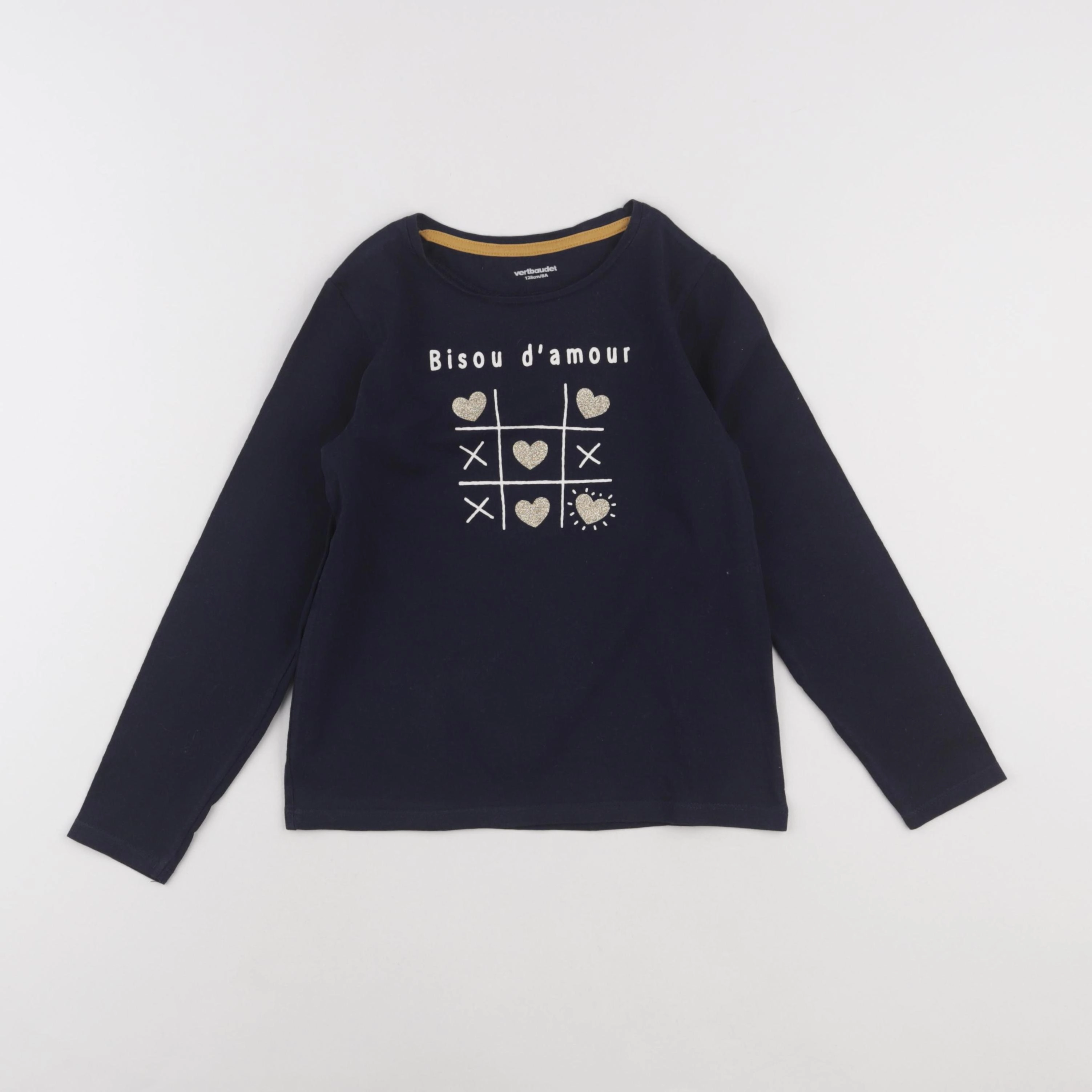 Vertbaudet - tee-shirt bleu - 8 ans