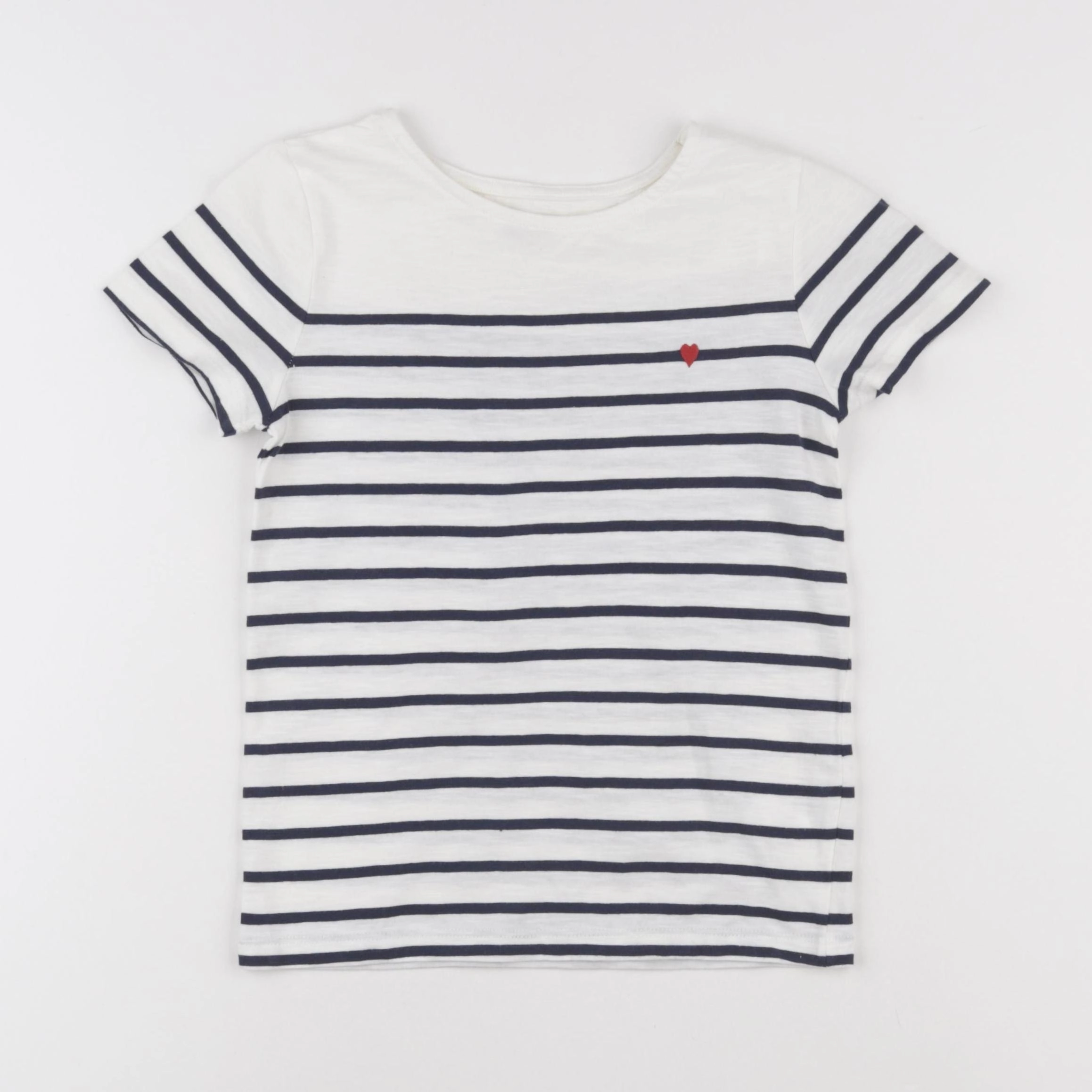 Monoprix - tee-shirt blanc, bleu - 8 ans