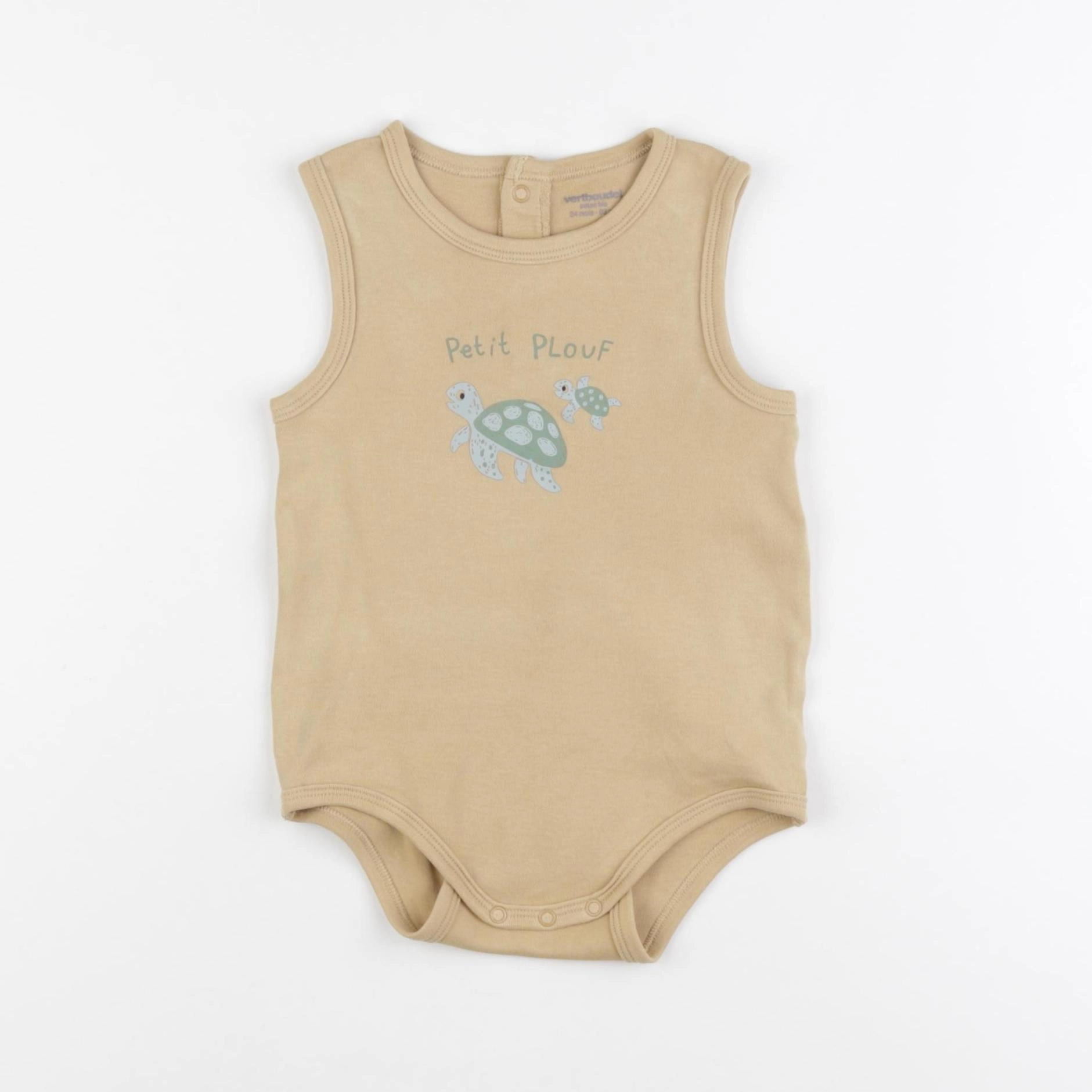 Vertbaudet - body marron - 24 mois