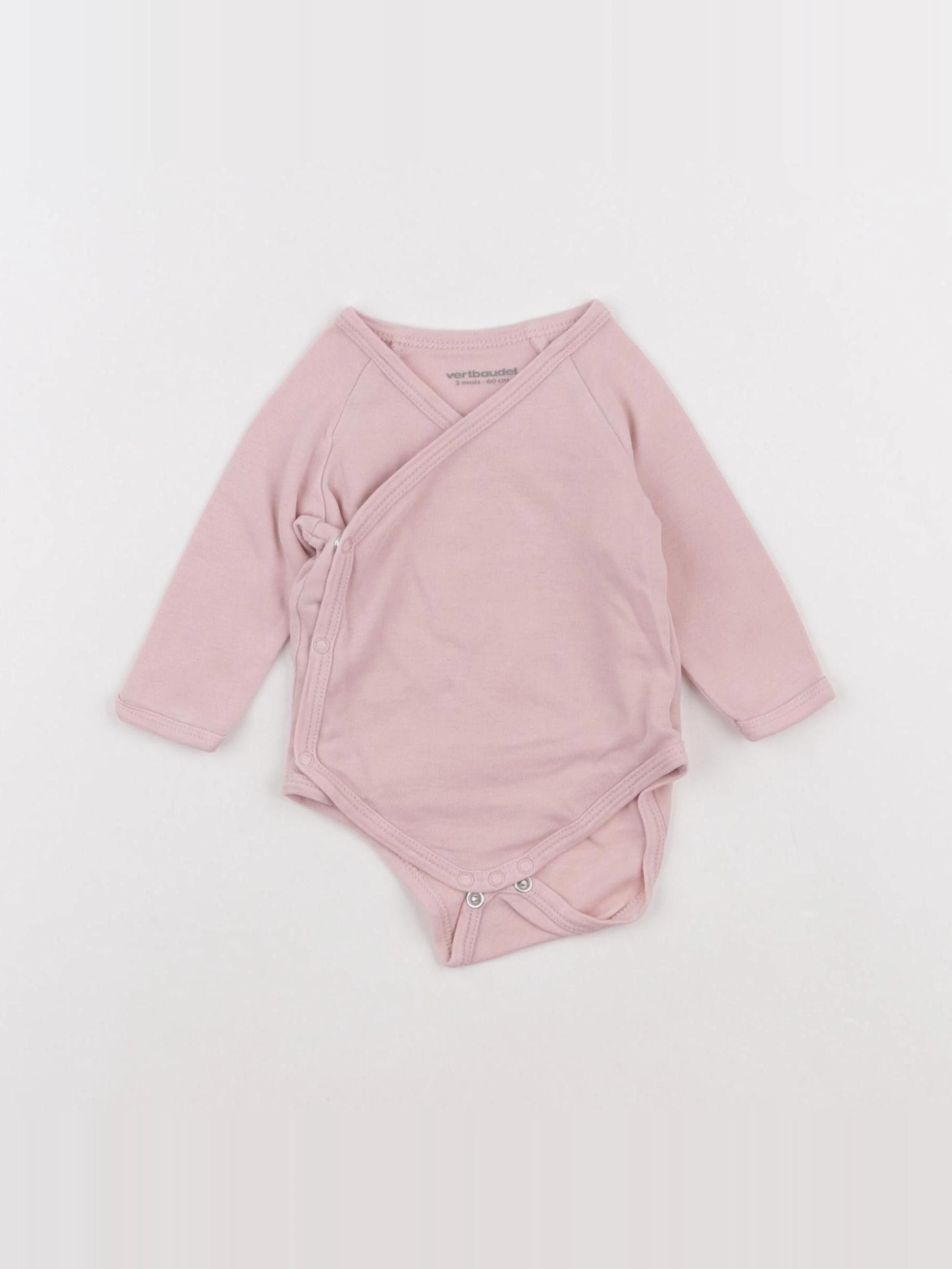 Vertbaudet - body rose - 3 mois