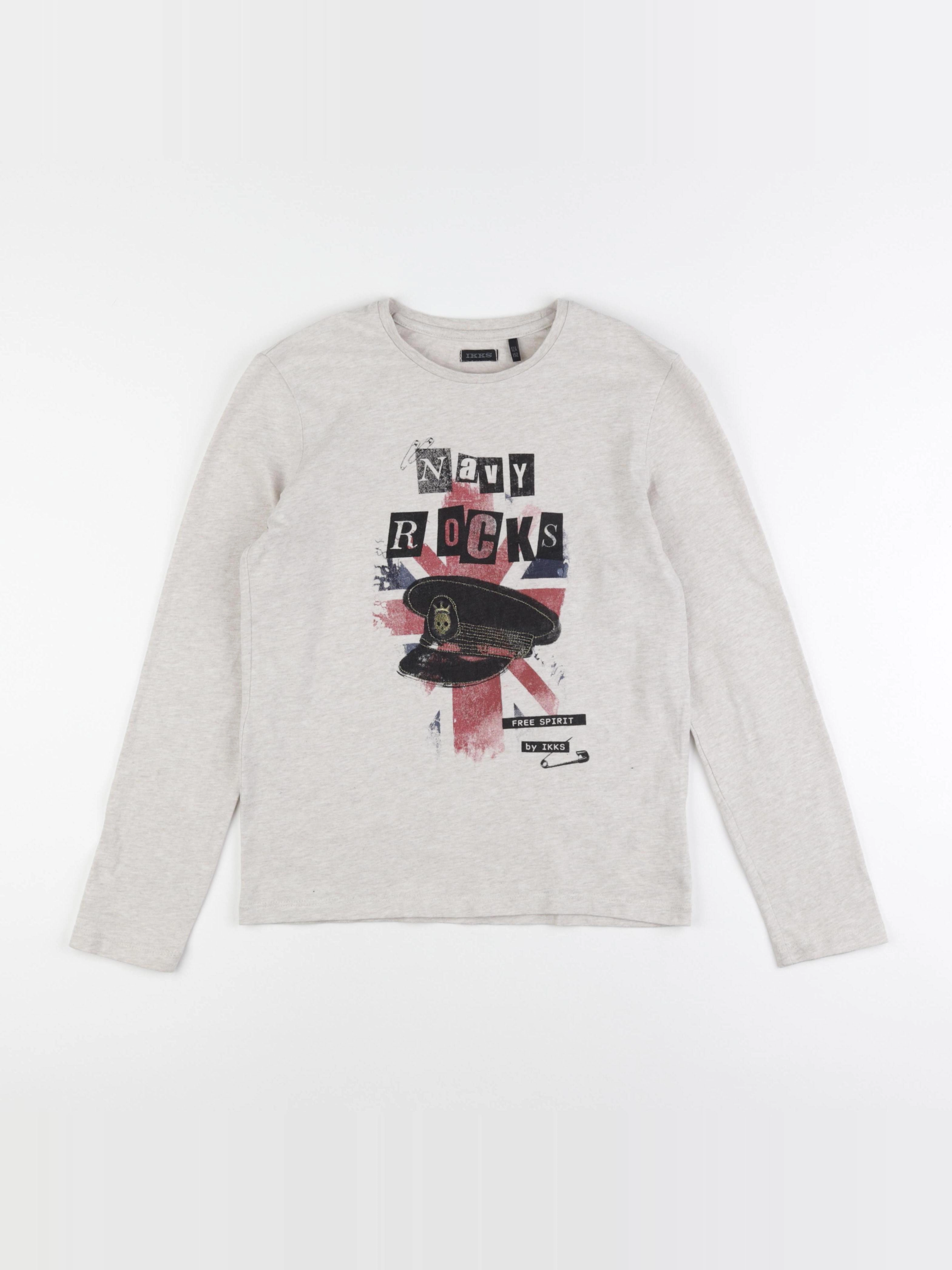 IKKS - tee-shirt beige - 12 ans