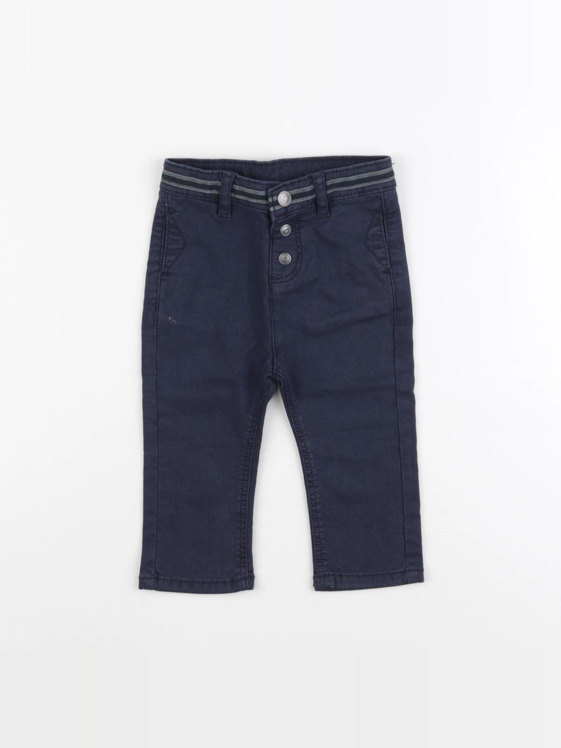 Tape à l'oeil - pantalon bleu - 12 mois