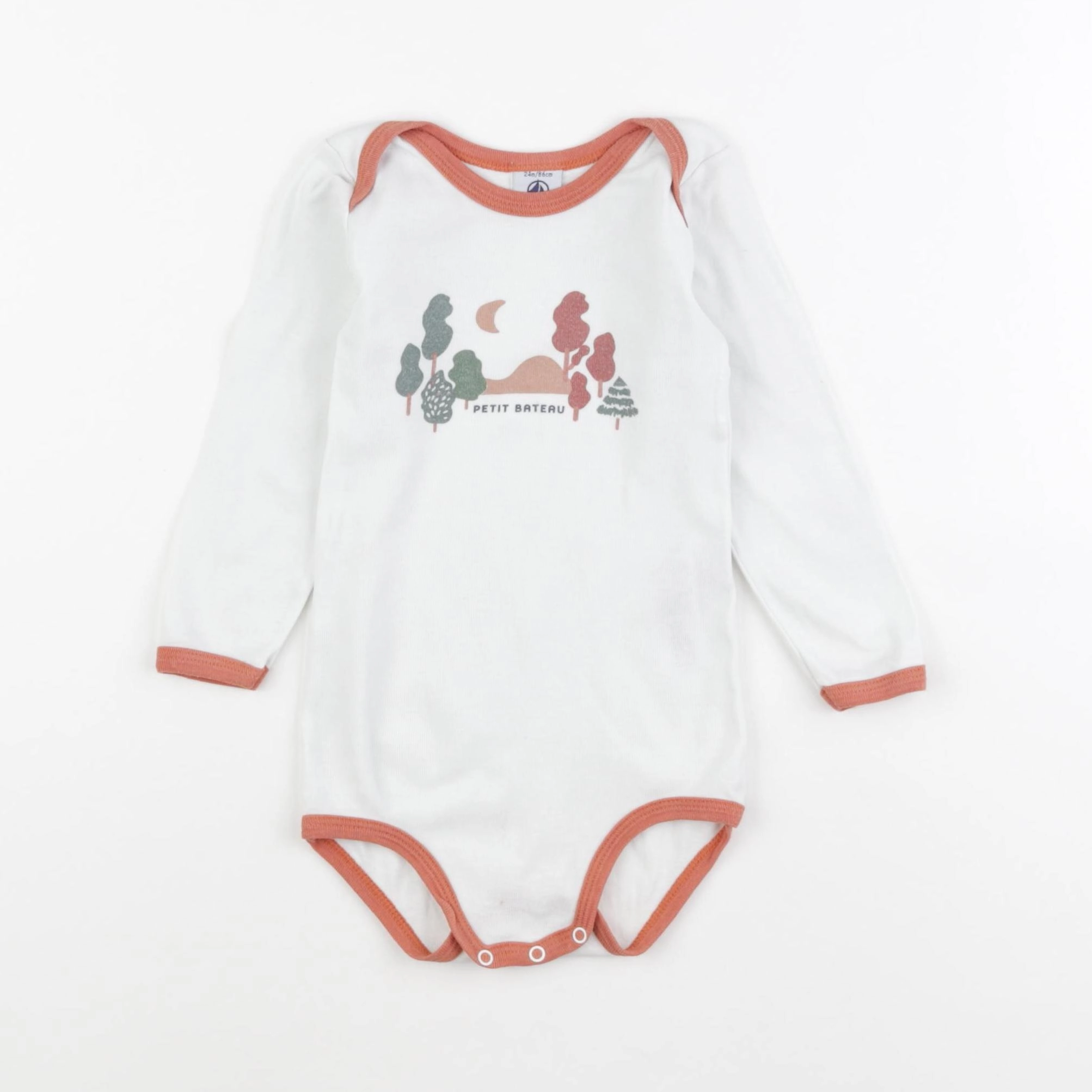 Petit Bateau - body blanc - 24 mois