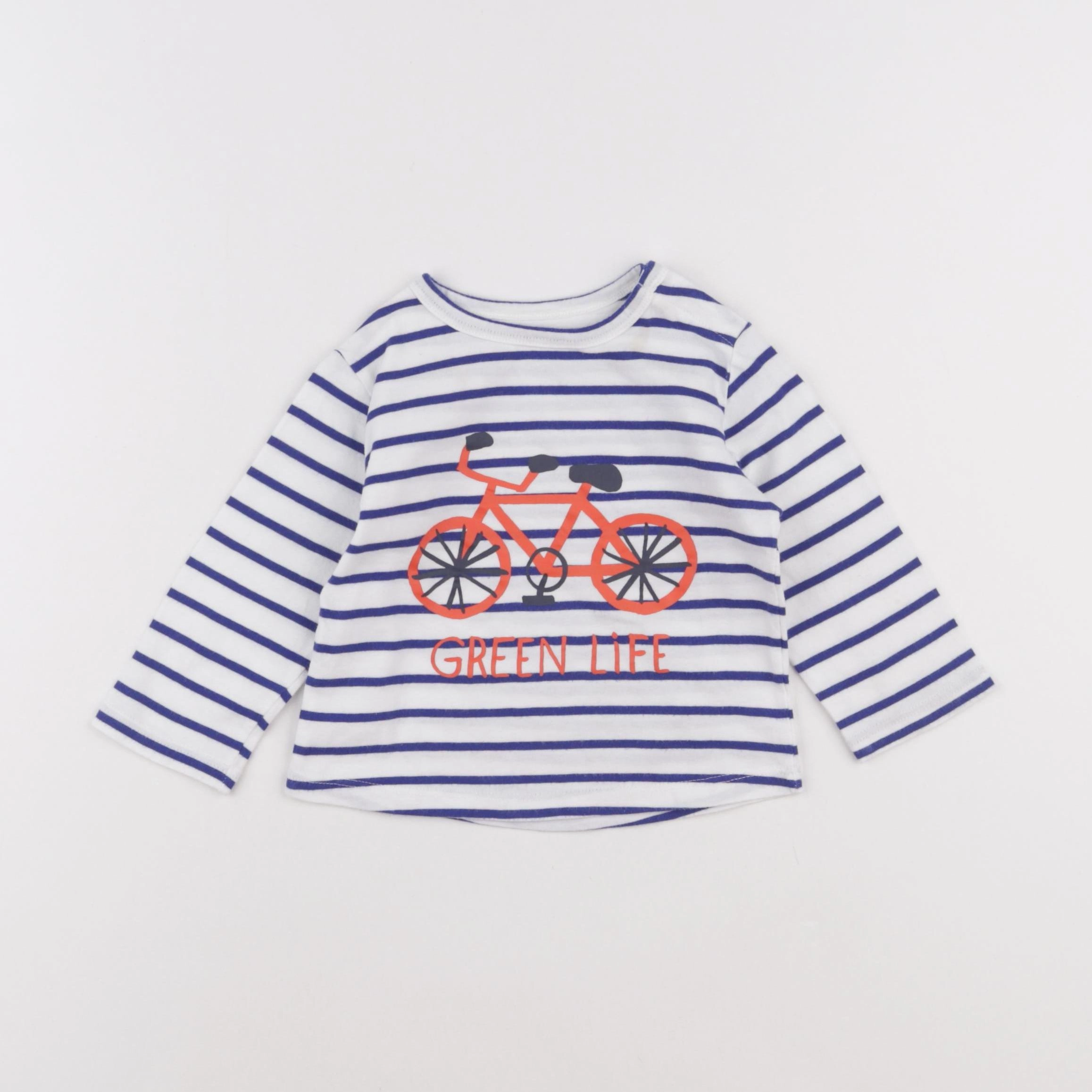 Boutchou - tee-shirt bleu - 12 mois