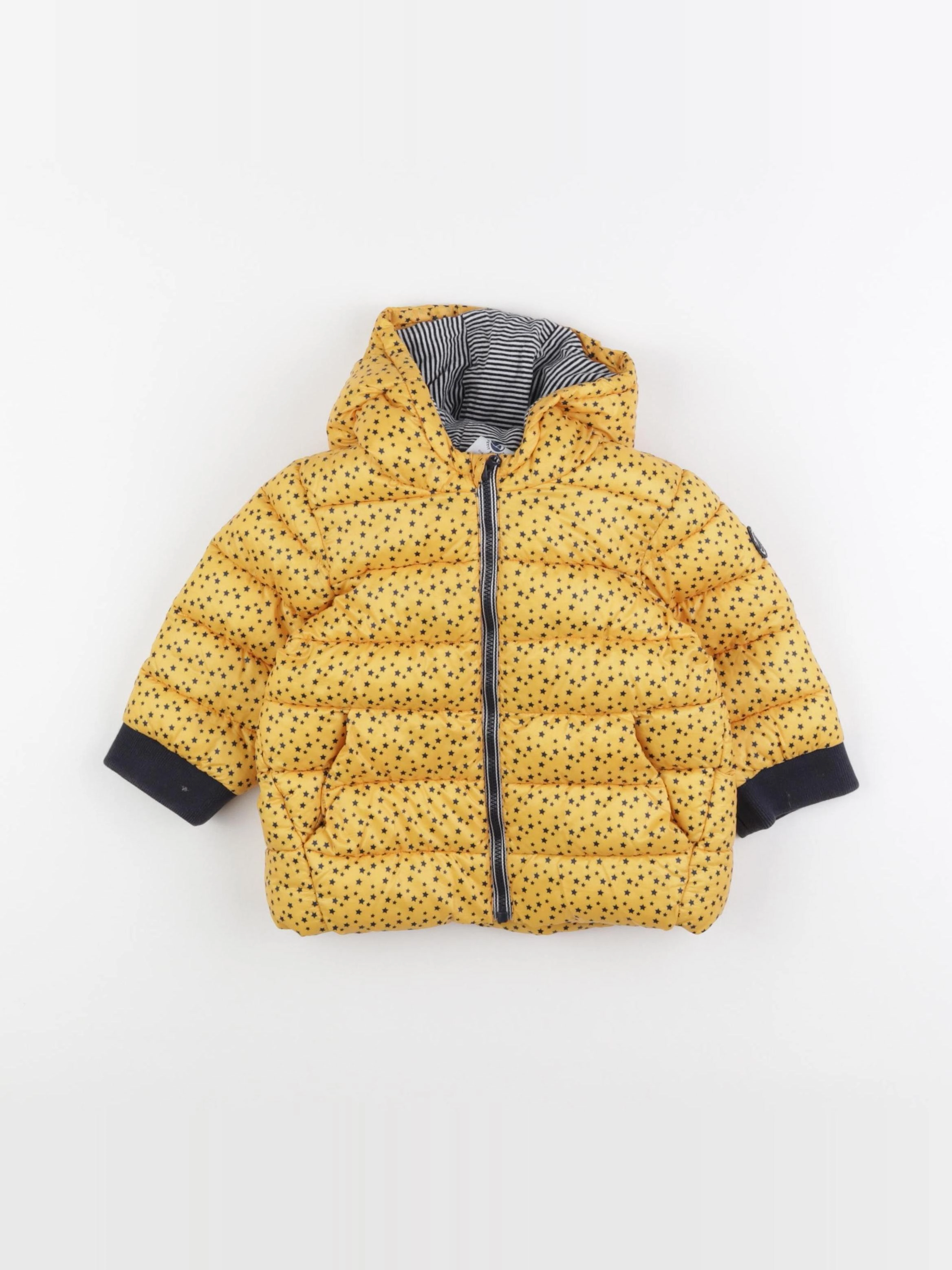Petit Bateau - doudoune jaune - 12 mois