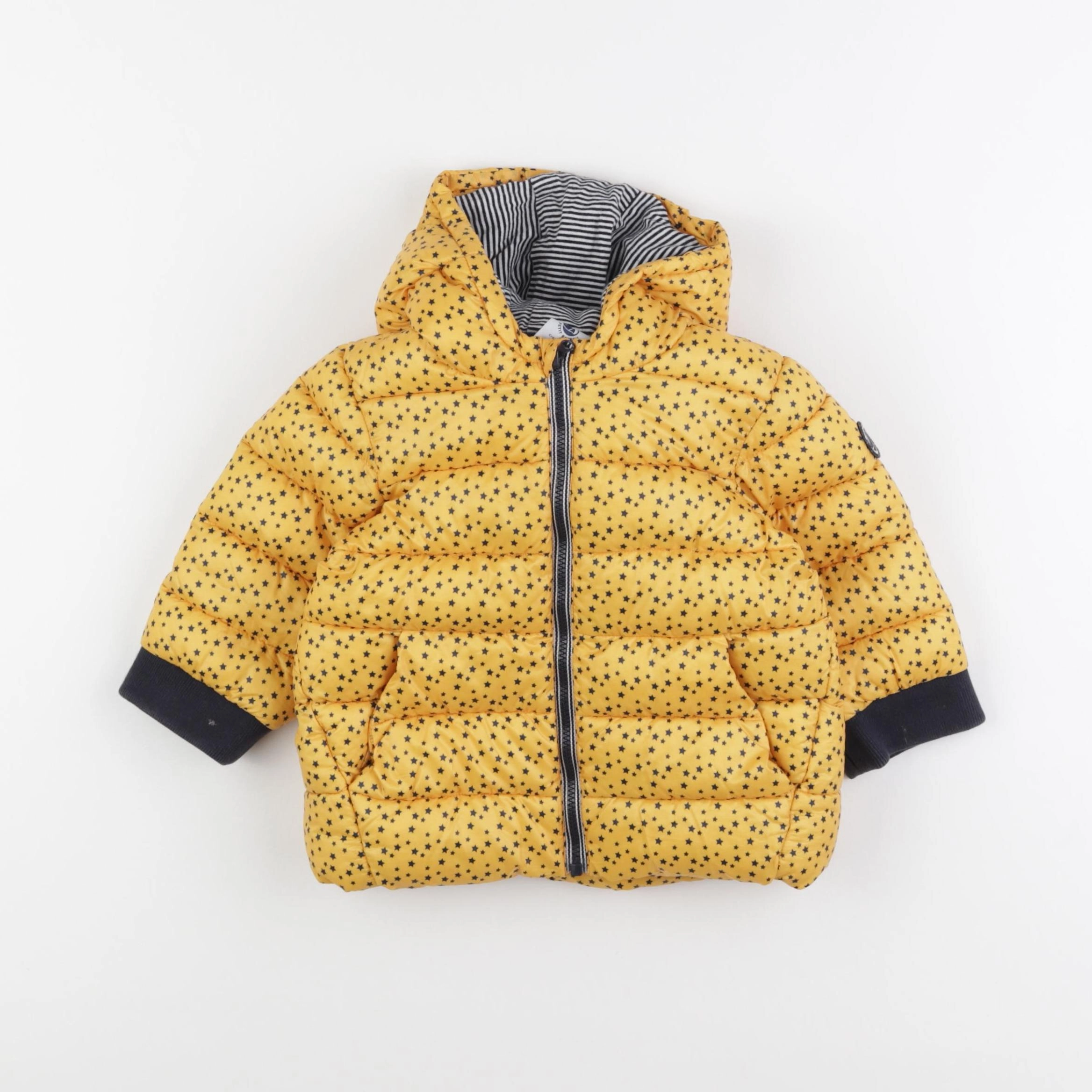 Petit Bateau - doudoune jaune - 12 mois