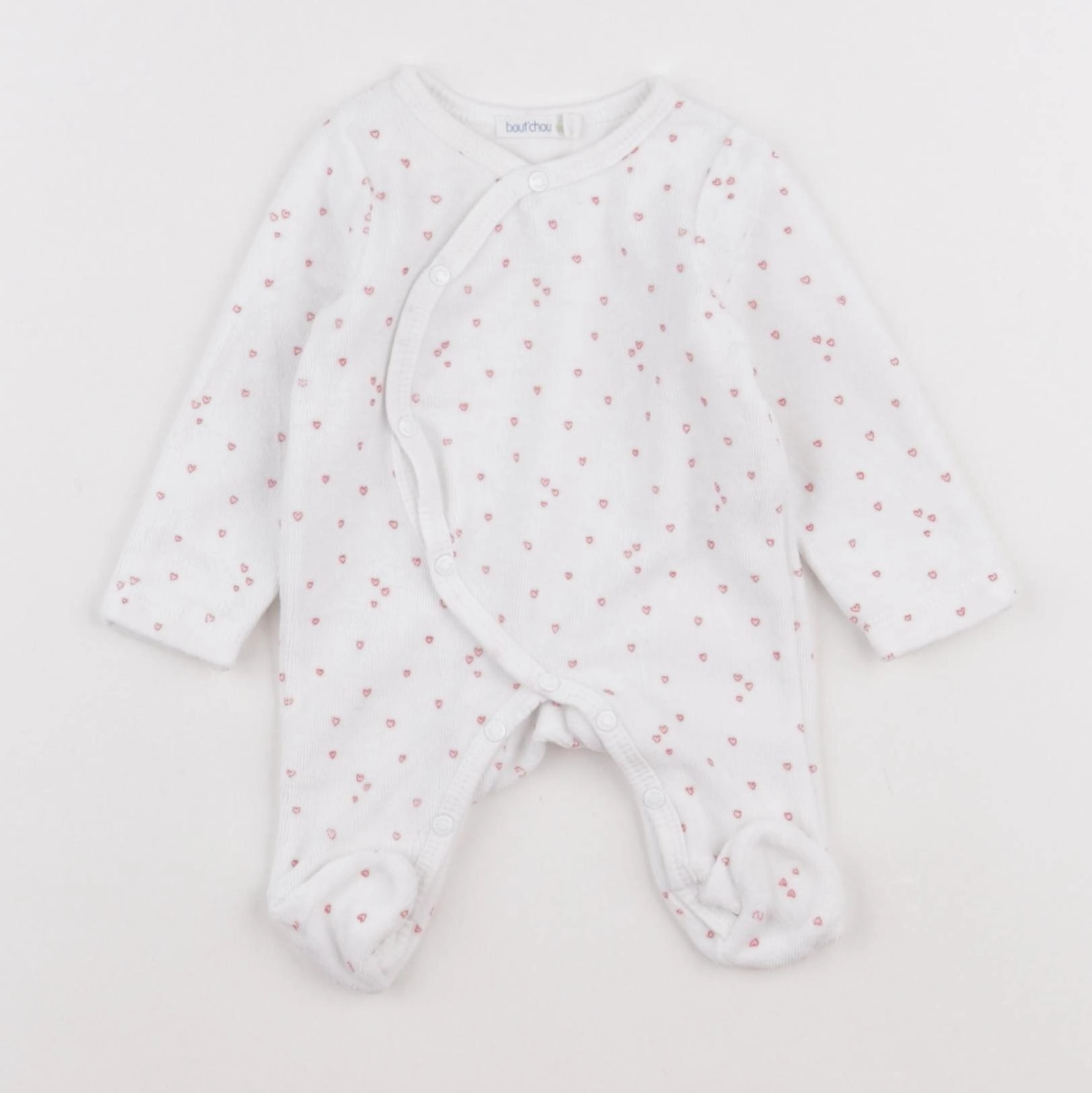 Boutchou - pyjama velours blanc - Prématuré